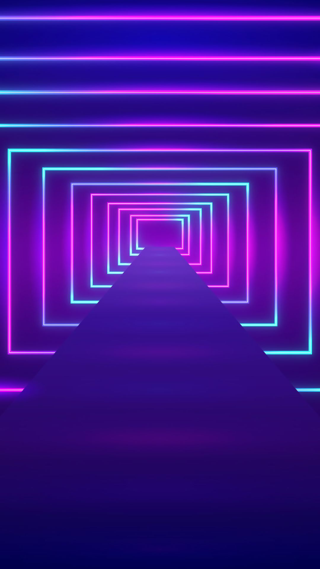 Download mobile wallpaper Neon, Artistic, Tunnel for free.