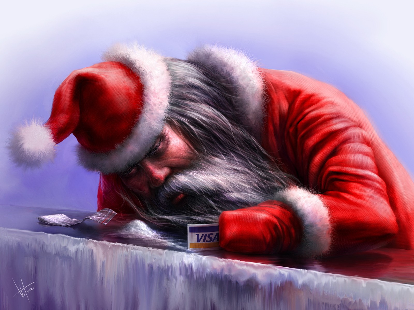 Handy-Wallpaper Humor, Feiertage, Weihnachtsmann, Weihnachten kostenlos herunterladen.