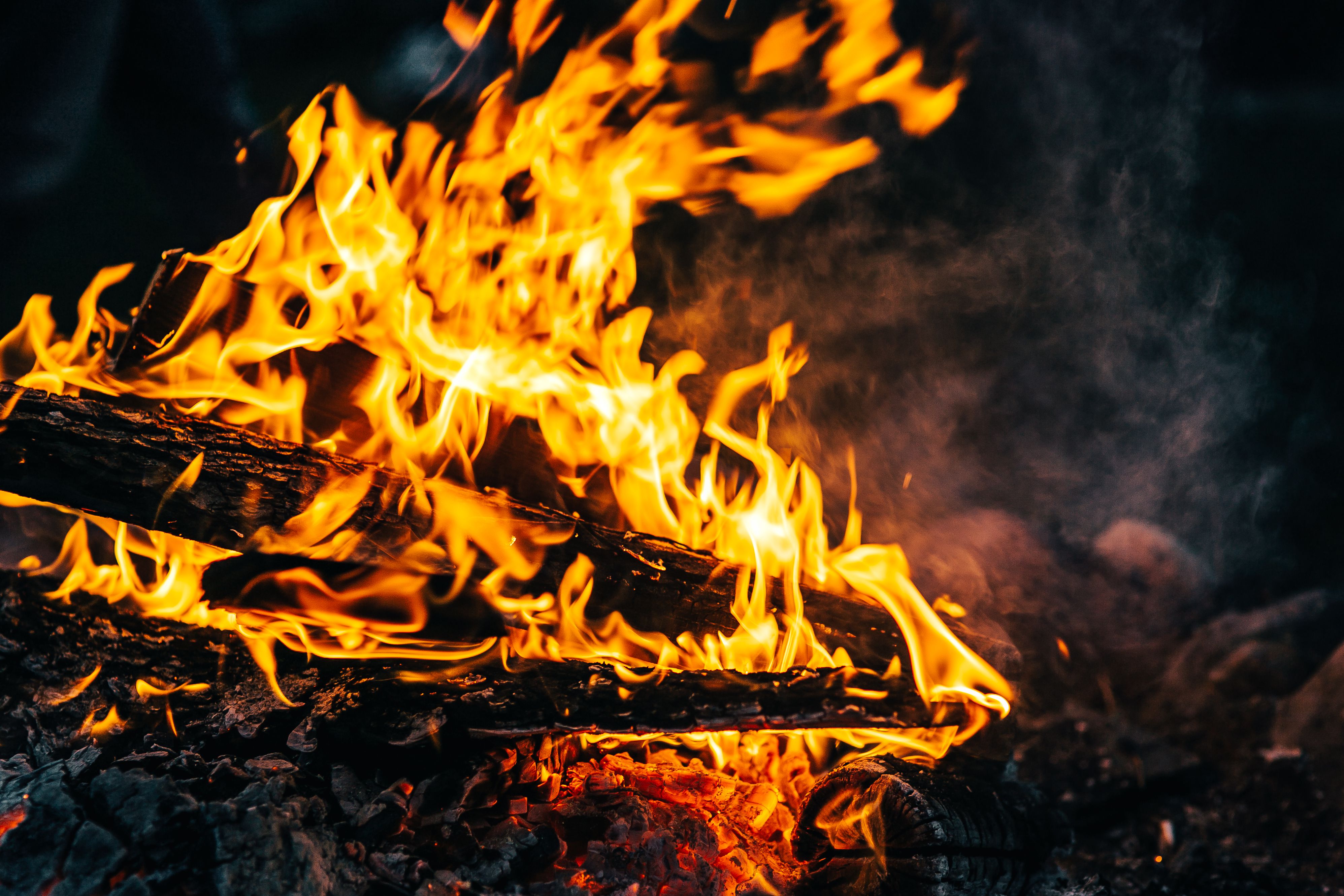 firewood, bonfire, miscellaneous, miscellanea, fire, coals, flame, ash