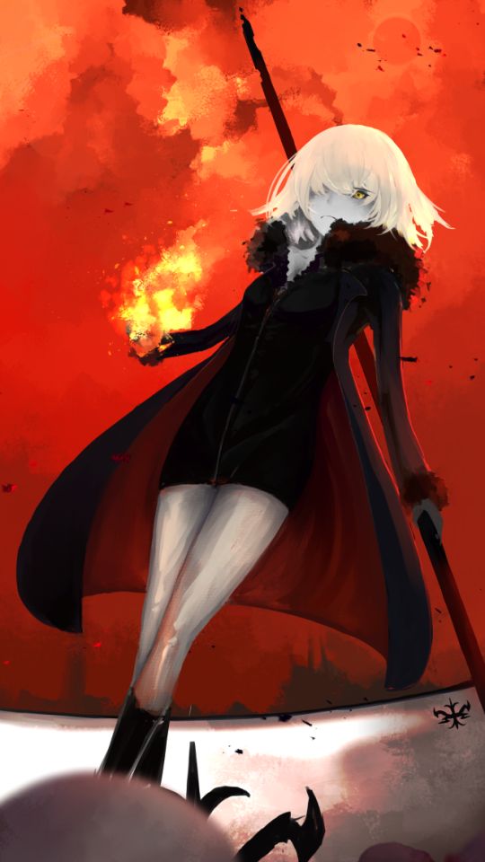 Handy-Wallpaper Animes, Fate/grand Order, Jeanne D’Arc Alter, Rächer (Schicksal/grand Order), Schicksalsserie kostenlos herunterladen.