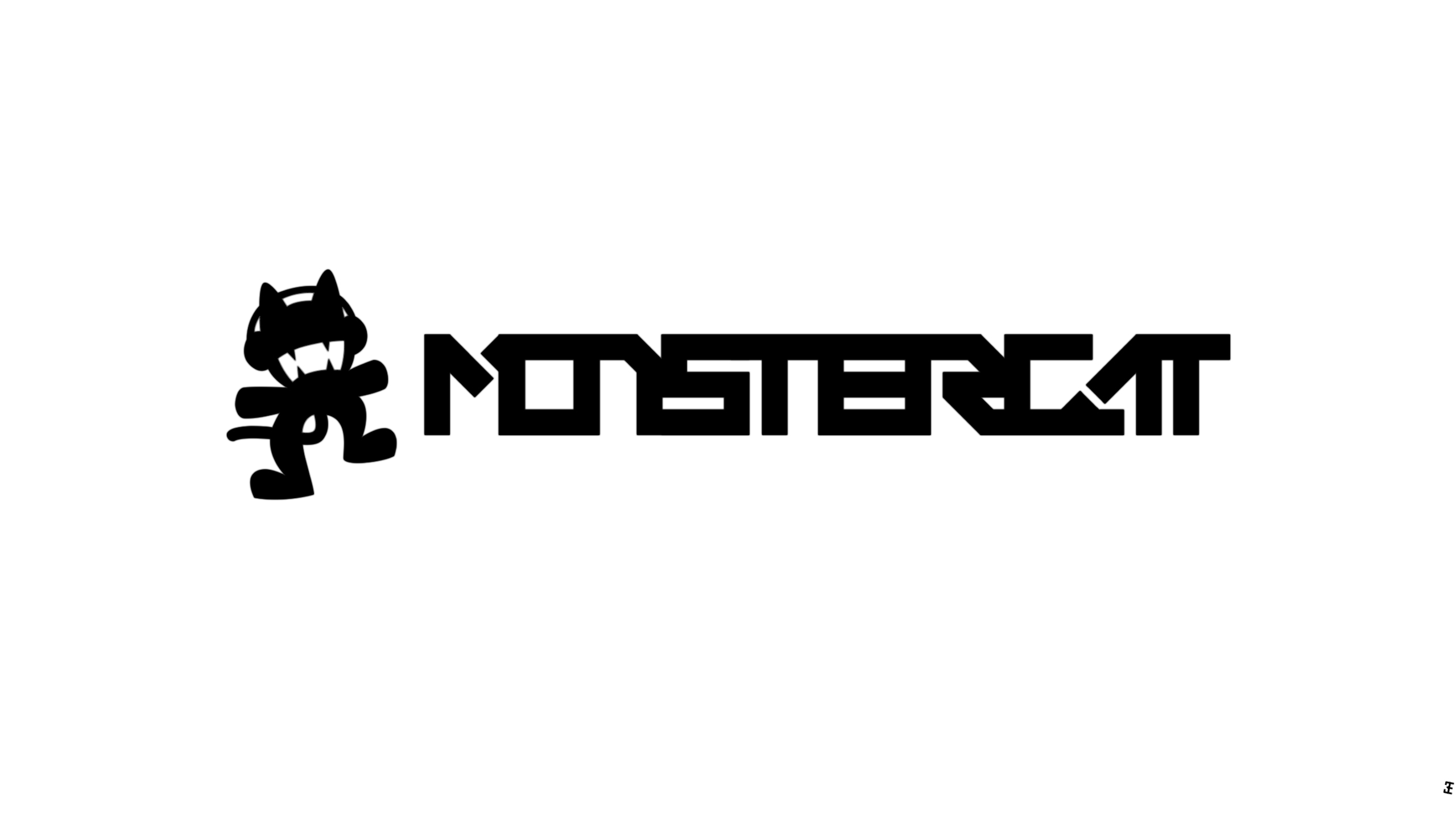 721181 Hintergrundbild herunterladen musik, monsterkatze, dubstep, logo, minimalistisch, weiß - Bildschirmschoner und Bilder kostenlos