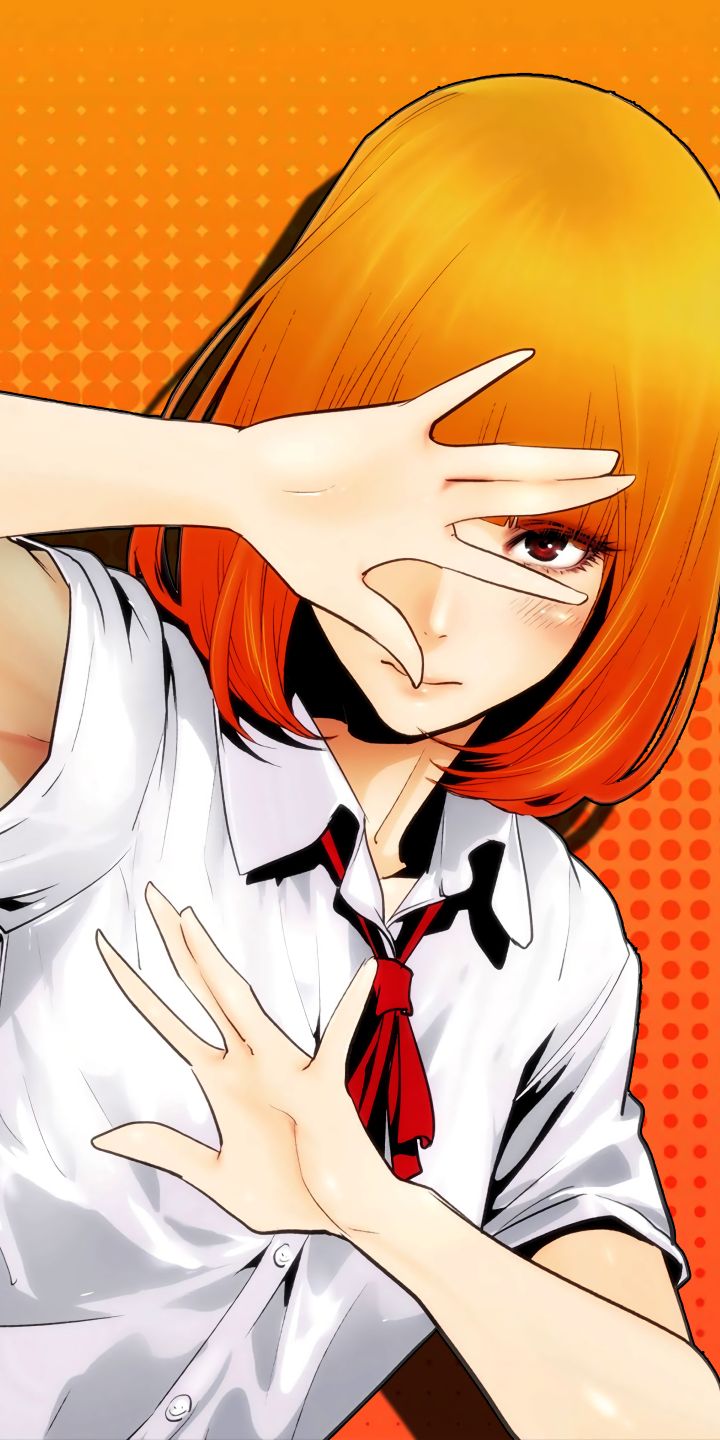 Handy-Wallpaper Animes, Orange Farbe), Hana Midorikawa, Prison School kostenlos herunterladen.