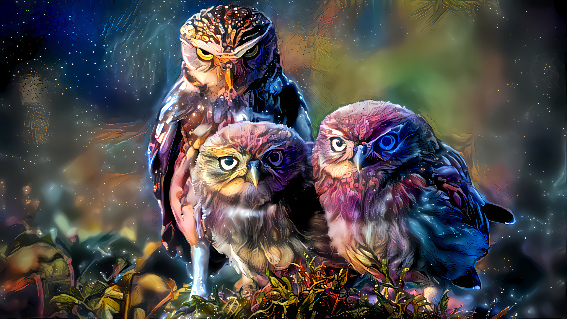 Laden Sie das Fantasie, Eule, Vogel, Fantasietiere-Bild kostenlos auf Ihren PC-Desktop herunter