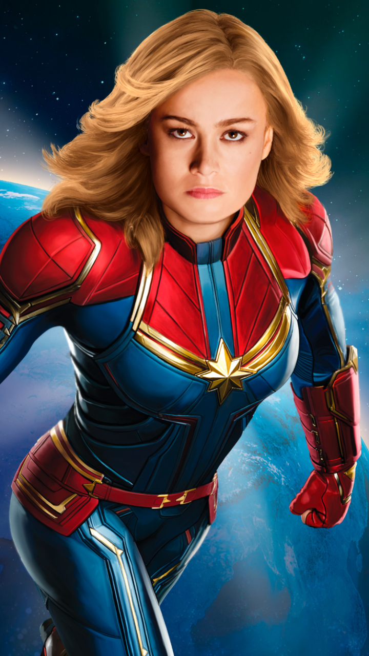 Download mobile wallpaper Blonde, Movie, Captain Marvel, Brie Larson for free.