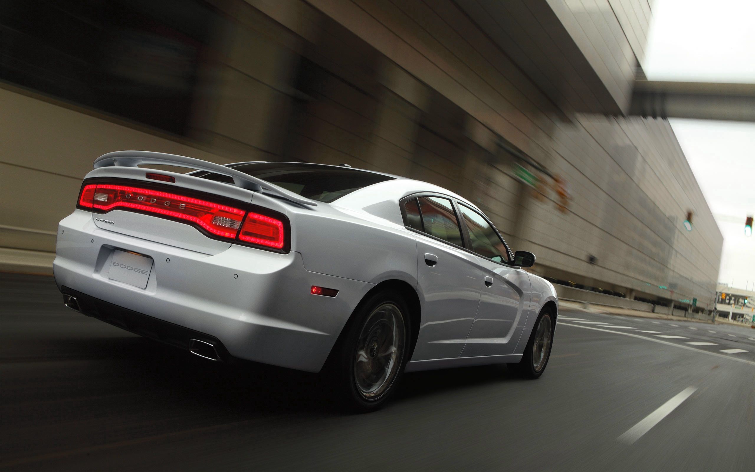 auto, cars, traffic, movement, dodge, silver, silvery, charger