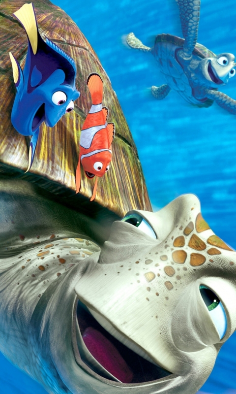 Download mobile wallpaper Movie, Dory (Finding Nemo), Marlin (Finding Nemo), Finding Nemo, Crush (Finding Nemo) for free.