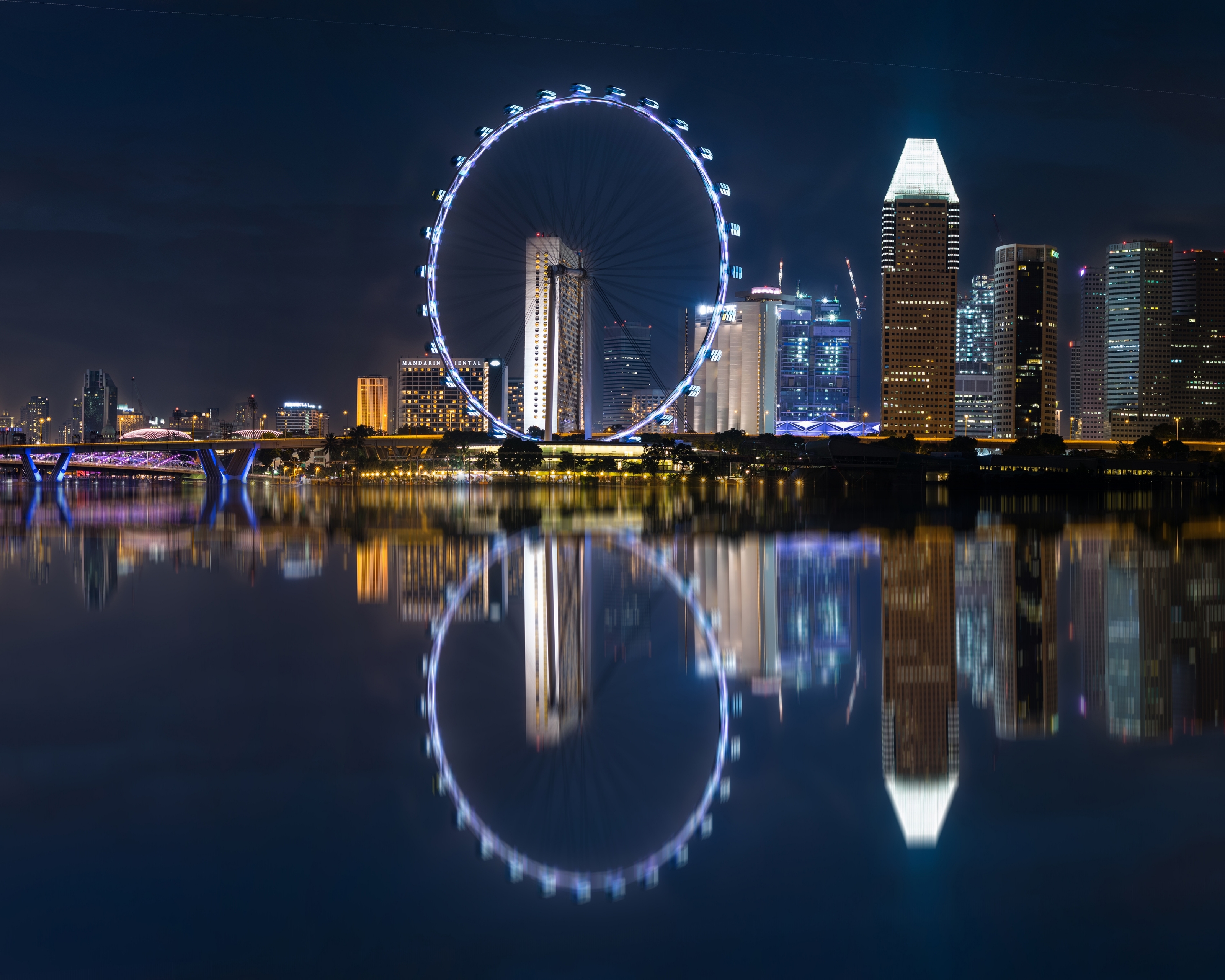 Laden Sie das Gebäude, Singapur, Nacht, Menschengemacht, Marina Bay Sands-Bild kostenlos auf Ihren PC-Desktop herunter