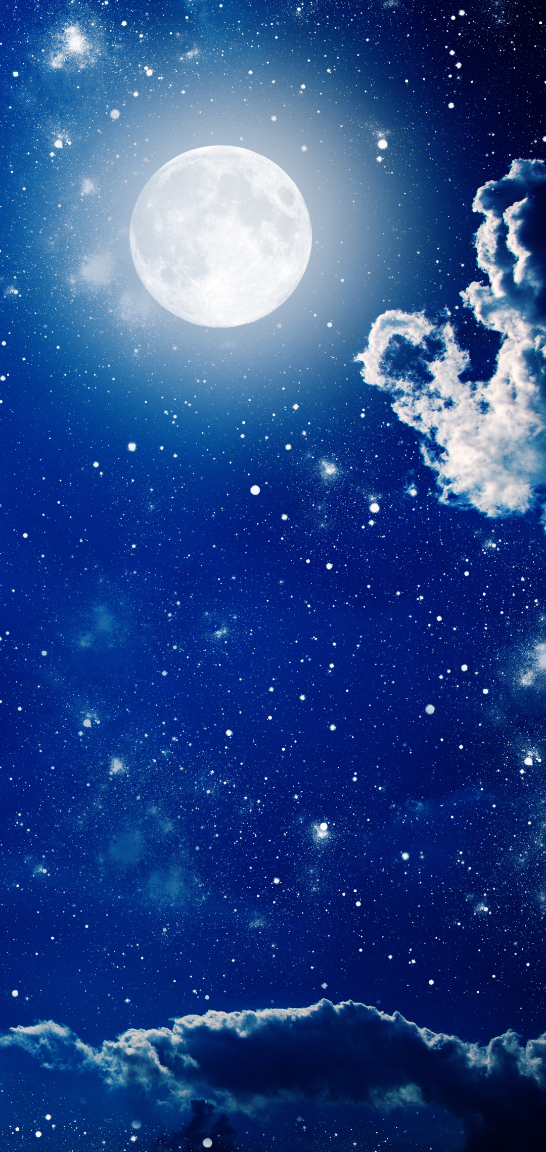 Baixar papel de parede para celular de Céu, Estrelas, Noite, Lua, Nuvem, Terra/natureza gratuito.