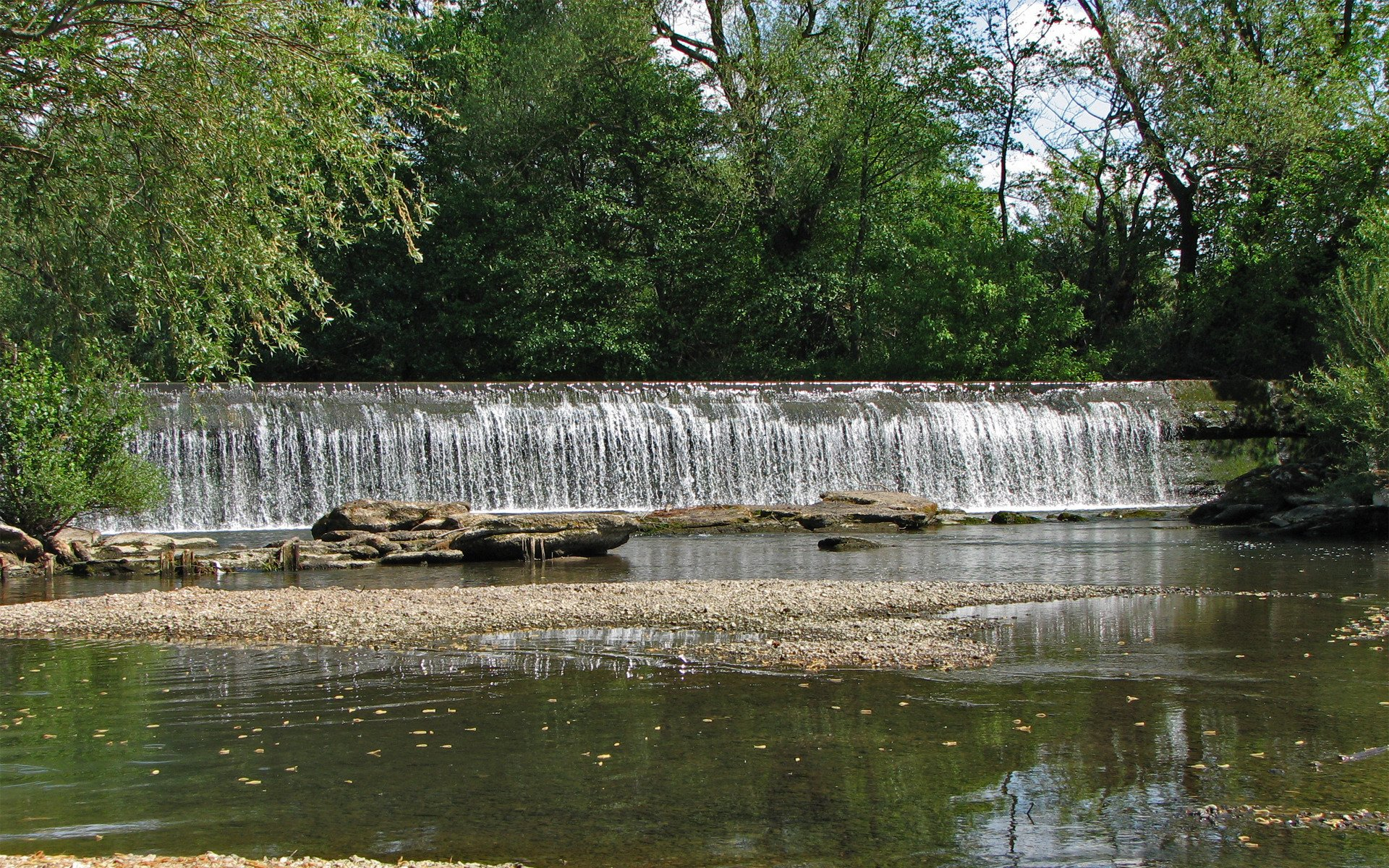 Free download wallpaper Nature, Water, Waterfalls, Waterfall, Forest, Earth on your PC desktop