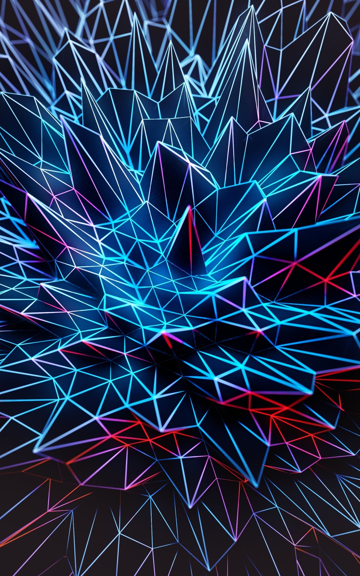 Download mobile wallpaper Abstract, Light, Triangle for free.