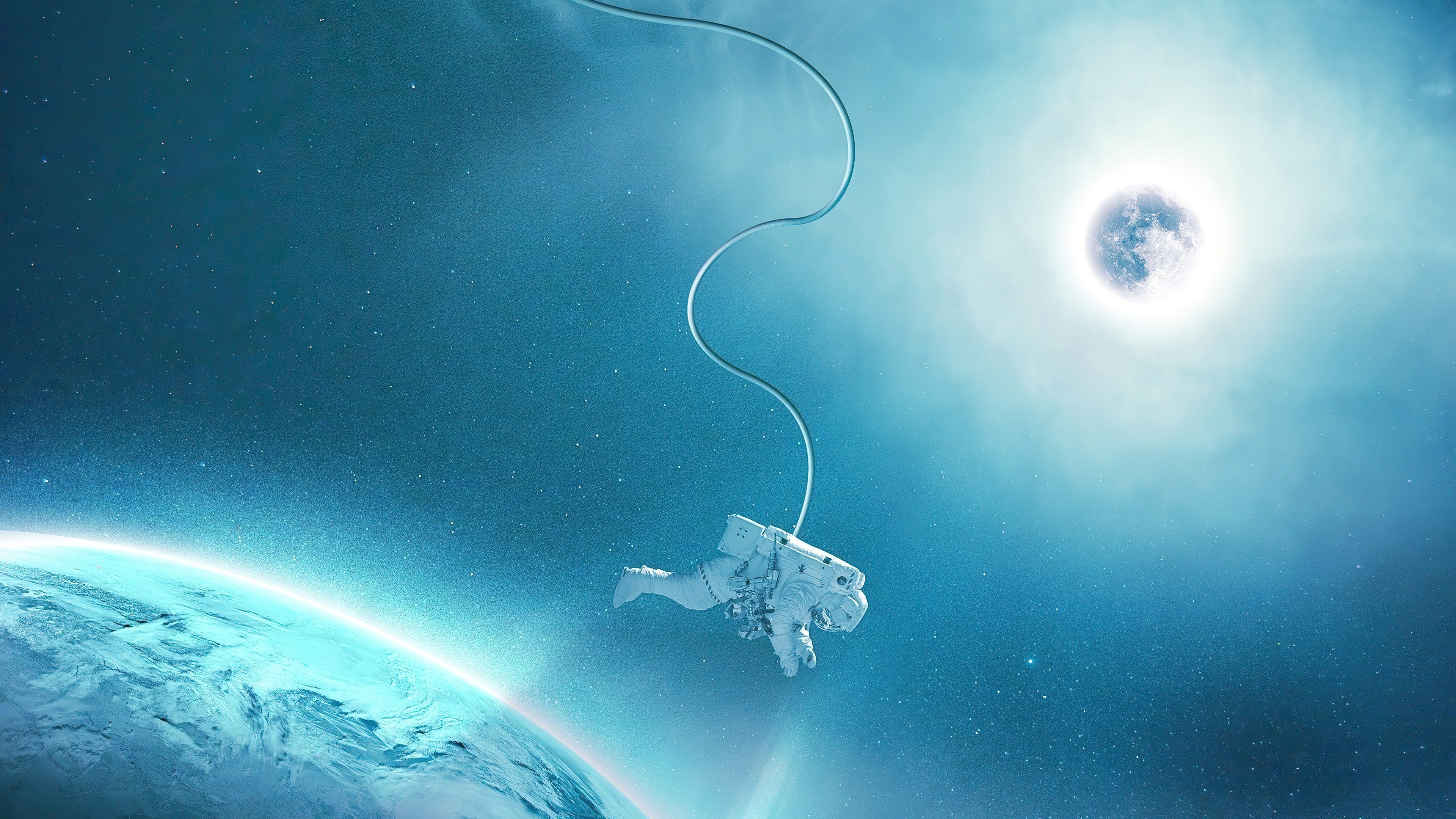 Скачать картинку Космос, Планета, Астронавт, Научная Фантастика в телефон бесплатно.