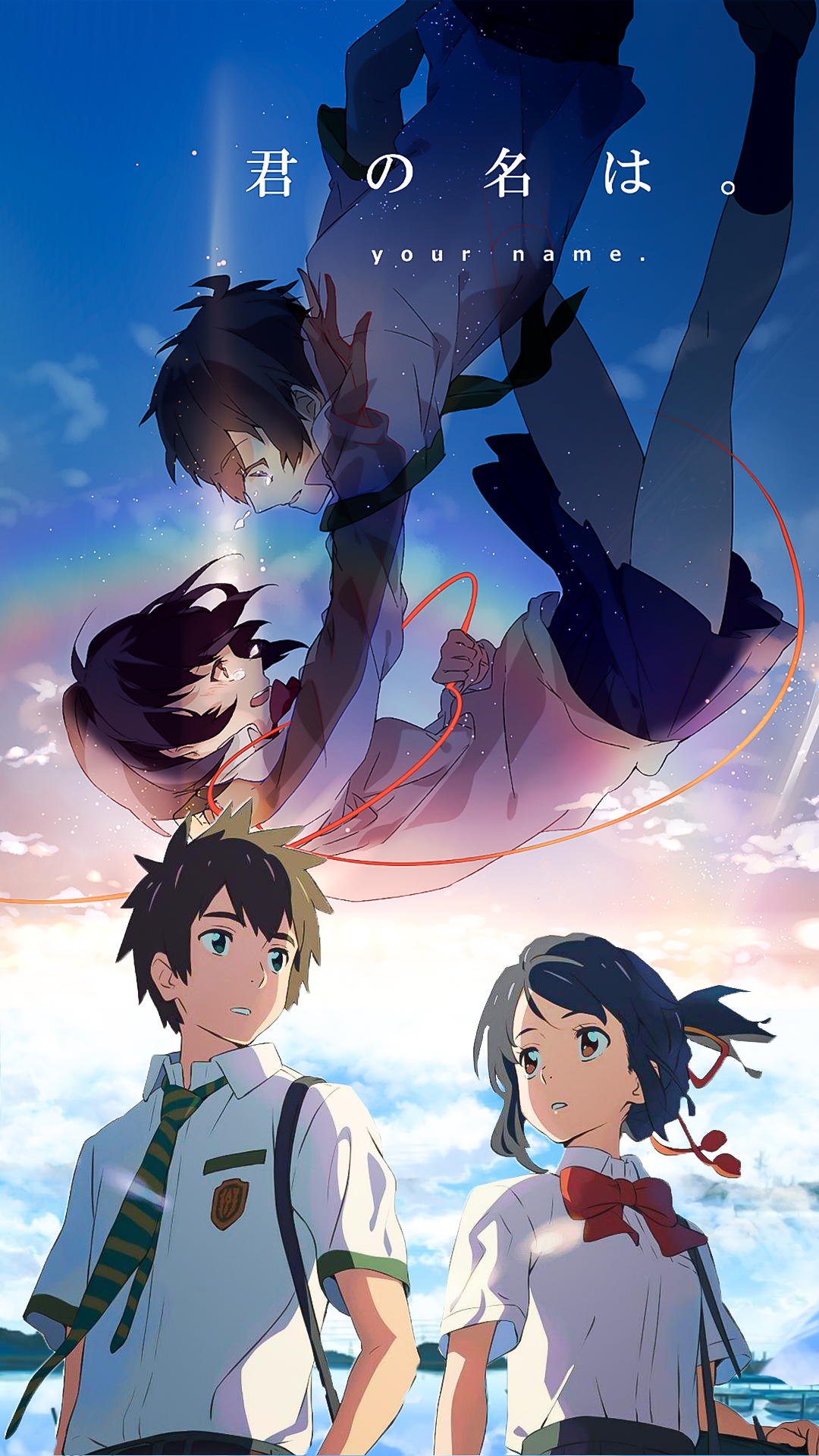 Handy-Wallpaper Animes, Your Name Gestern Heute Und Für Immer, Kimi No Na Wa, Mitsuha Miyamizu, Taki Tachibana kostenlos herunterladen.