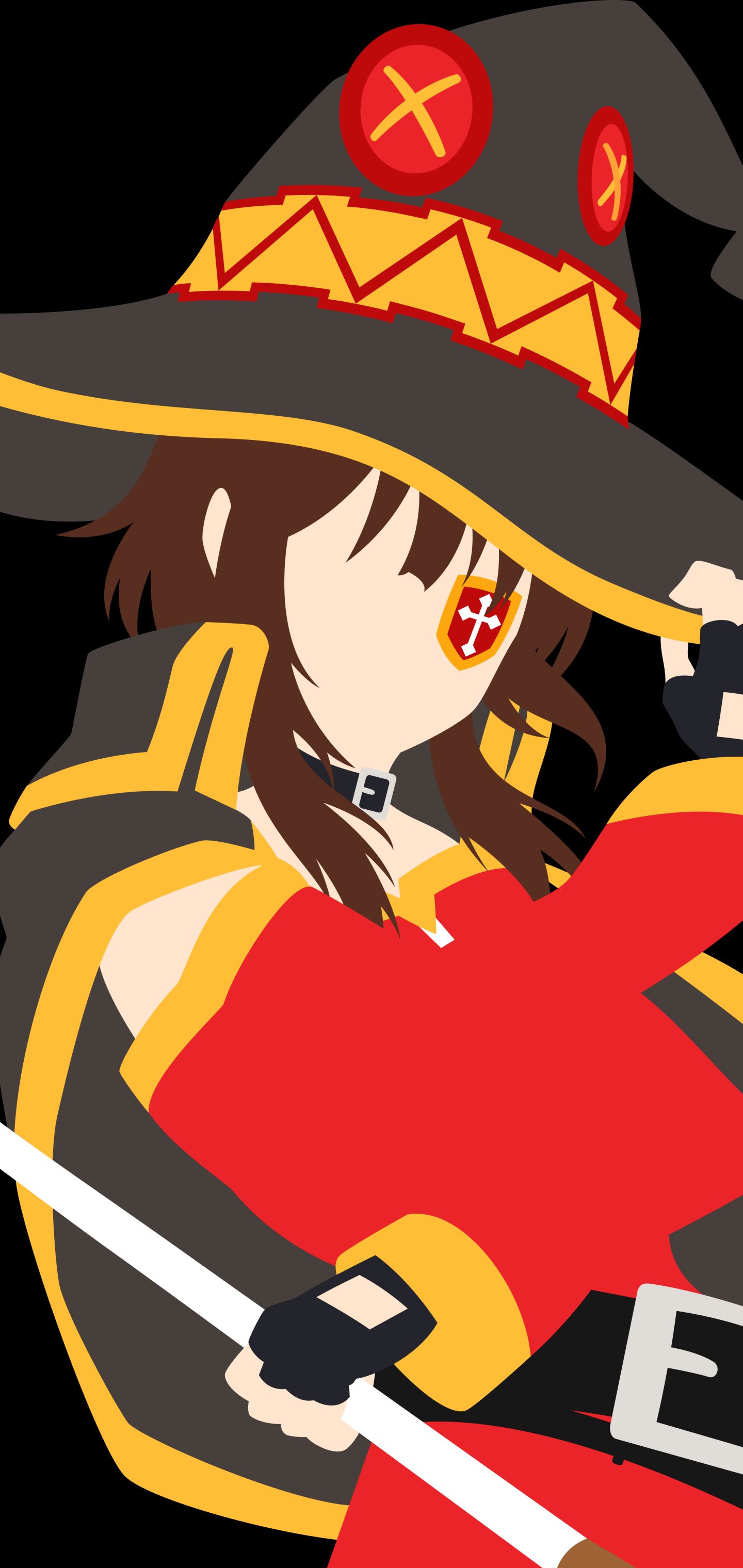 Téléchargez des papiers peints mobile Animé, Minimaliste, Kono Subarashii Sekai Ni Shukufuku O!, Megumin (Konosuba) gratuitement.