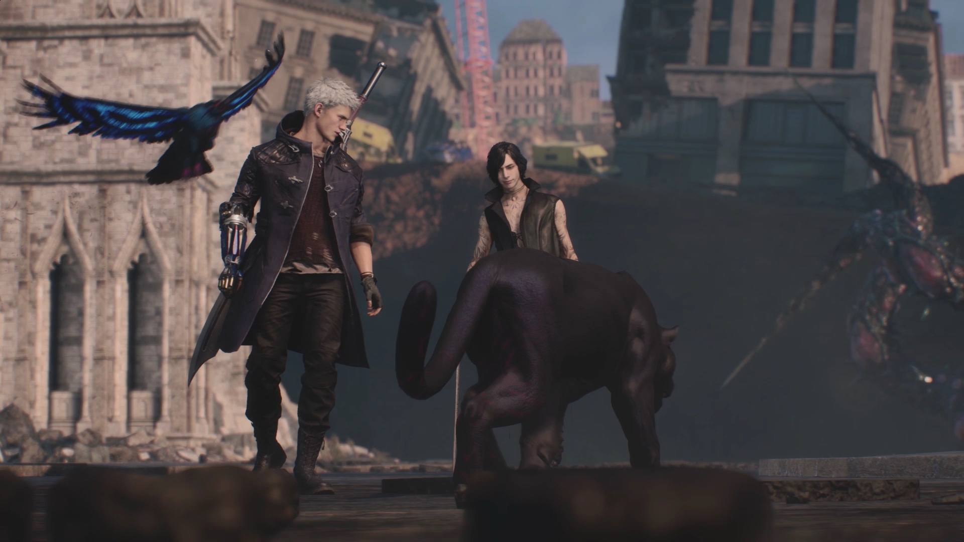 video game, devil may cry 5, nero (devil may cry), v (devil may cry), devil may cry
