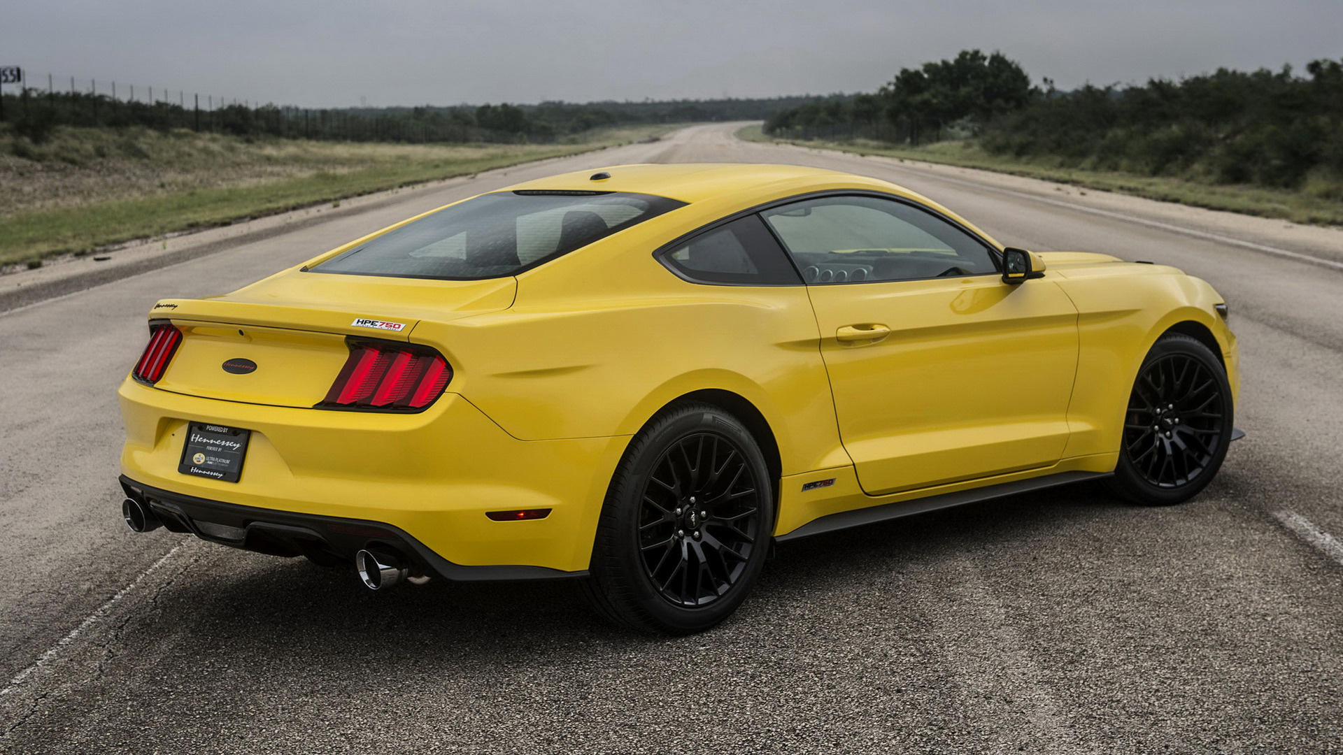 Download mobile wallpaper Tuning, Car, Muscle Car, Vehicles, Coupé, Yellow Car, Hennessey Mustang Gt for free.