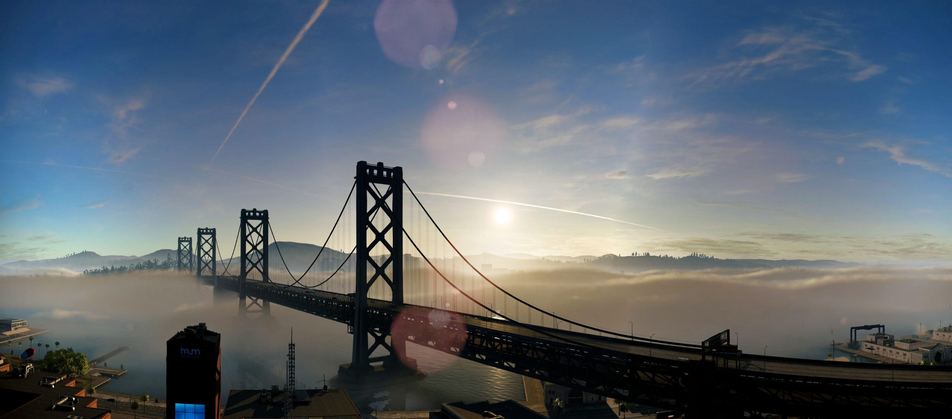 Download mobile wallpaper Watch Dogs, Fog, Golden Gate, Video Game, Watch Dogs 2 for free.