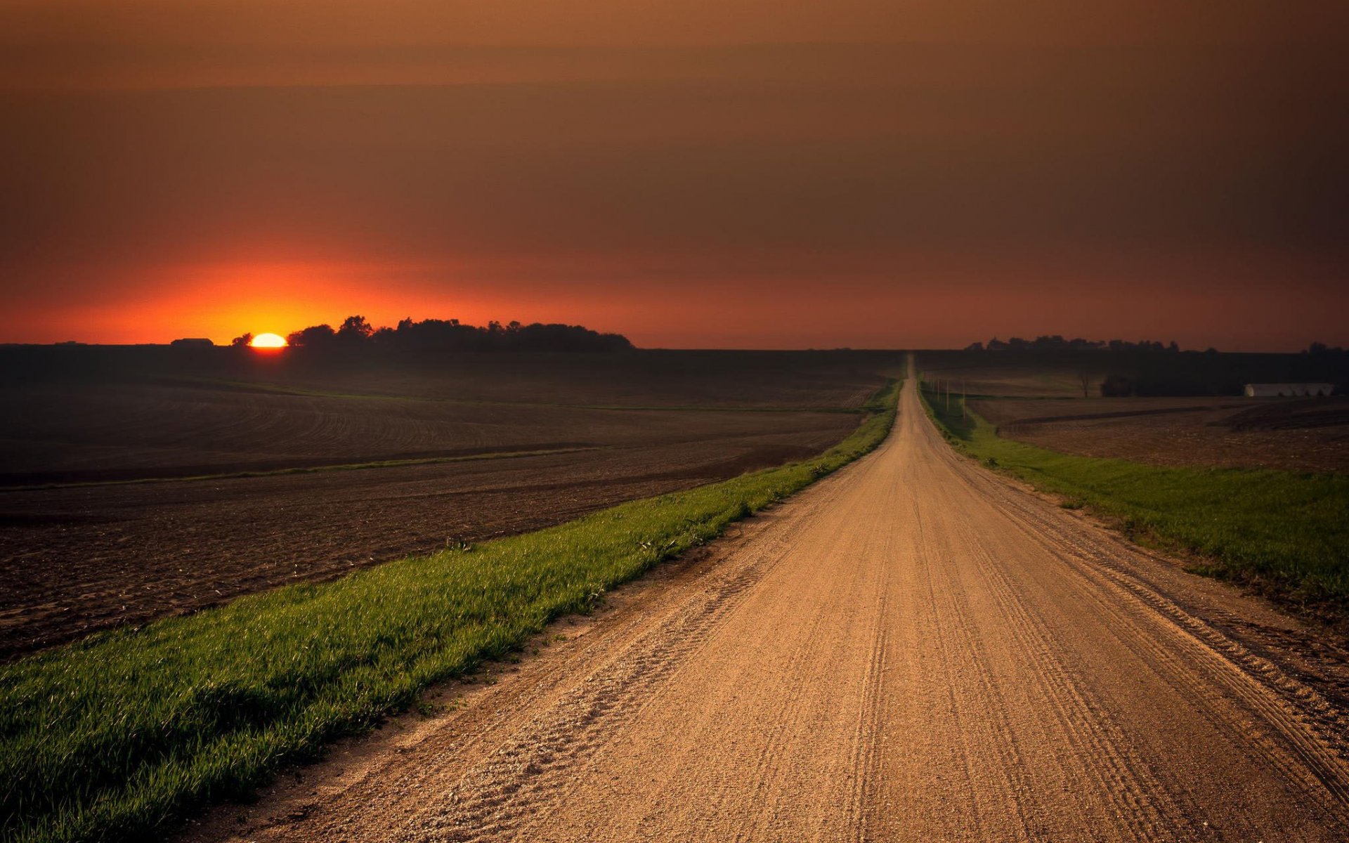 Free download wallpaper Road, Sunrise, Man Made on your PC desktop