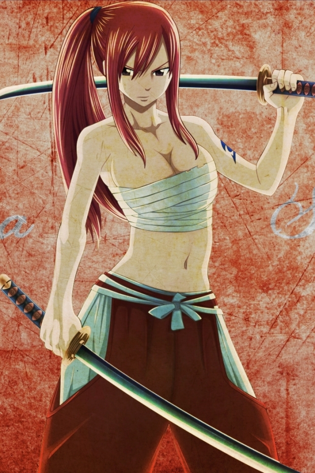 Handy-Wallpaper Animes, Fairy Tail, Erza Scarlet kostenlos herunterladen.