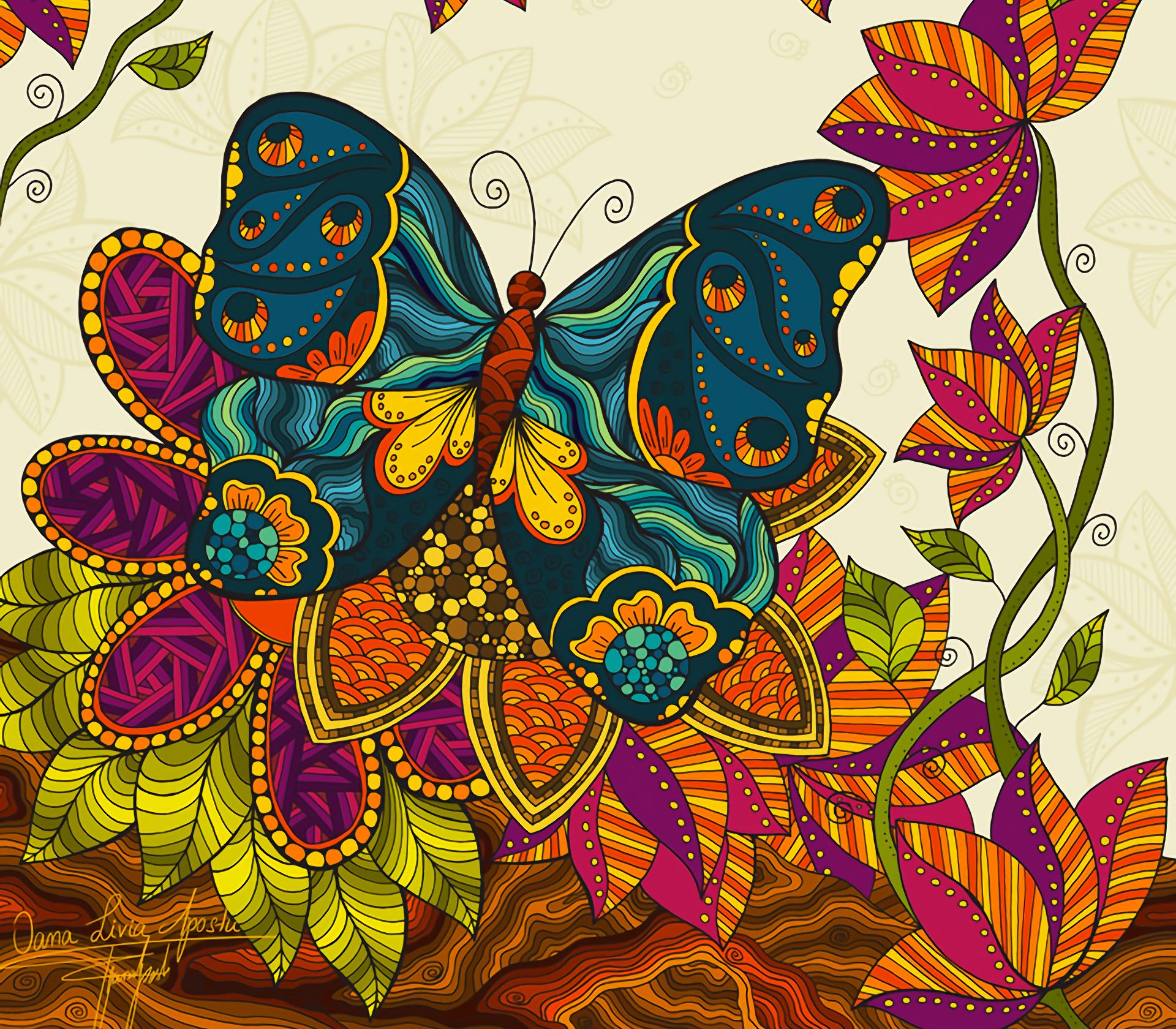 Download mobile wallpaper Colors, Butterfly, Colorful, Artistic for free.