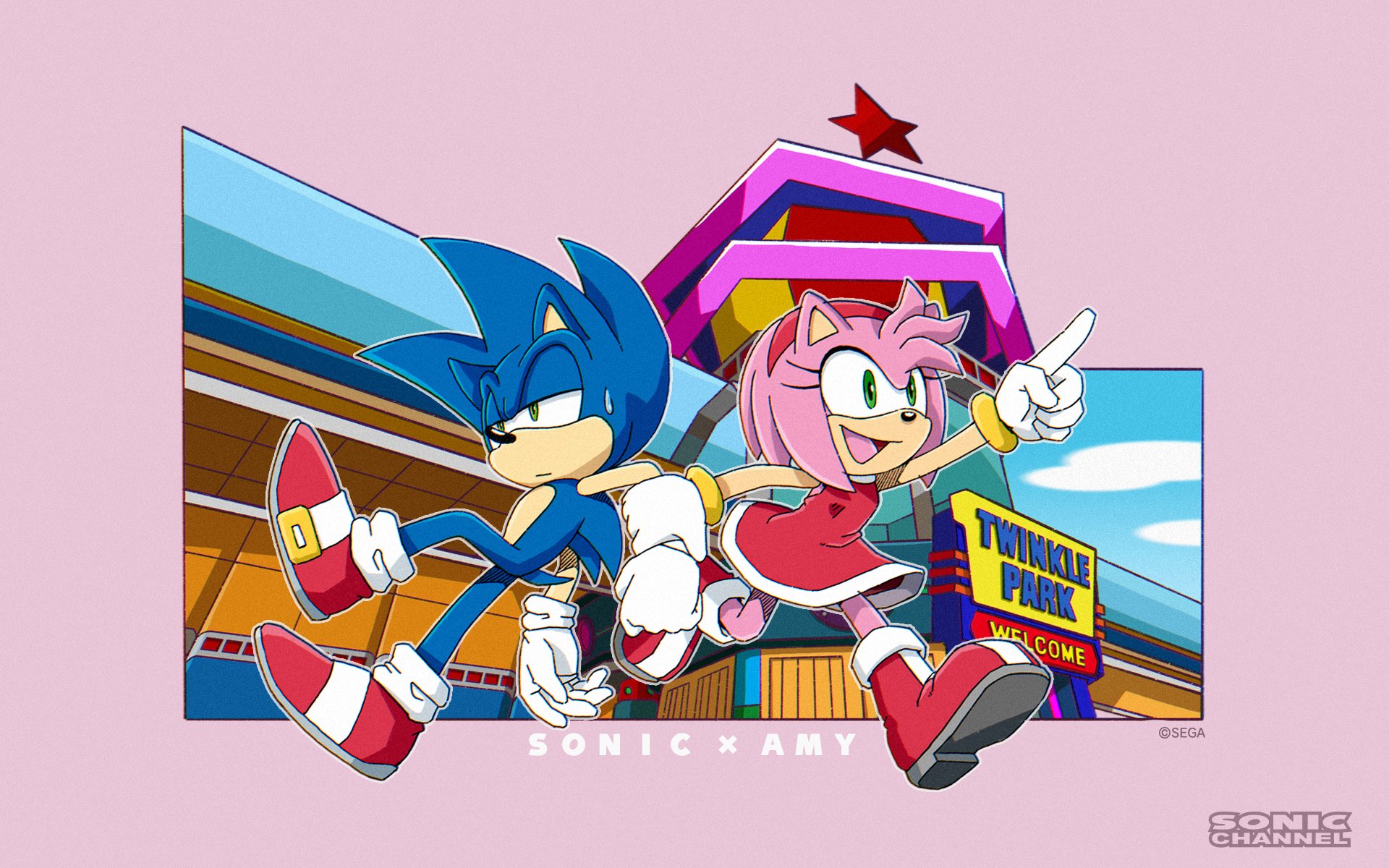 pink, video game, sonic the hedgehog, amy rose, blue, boots, sneakers, sonic channel, sonic