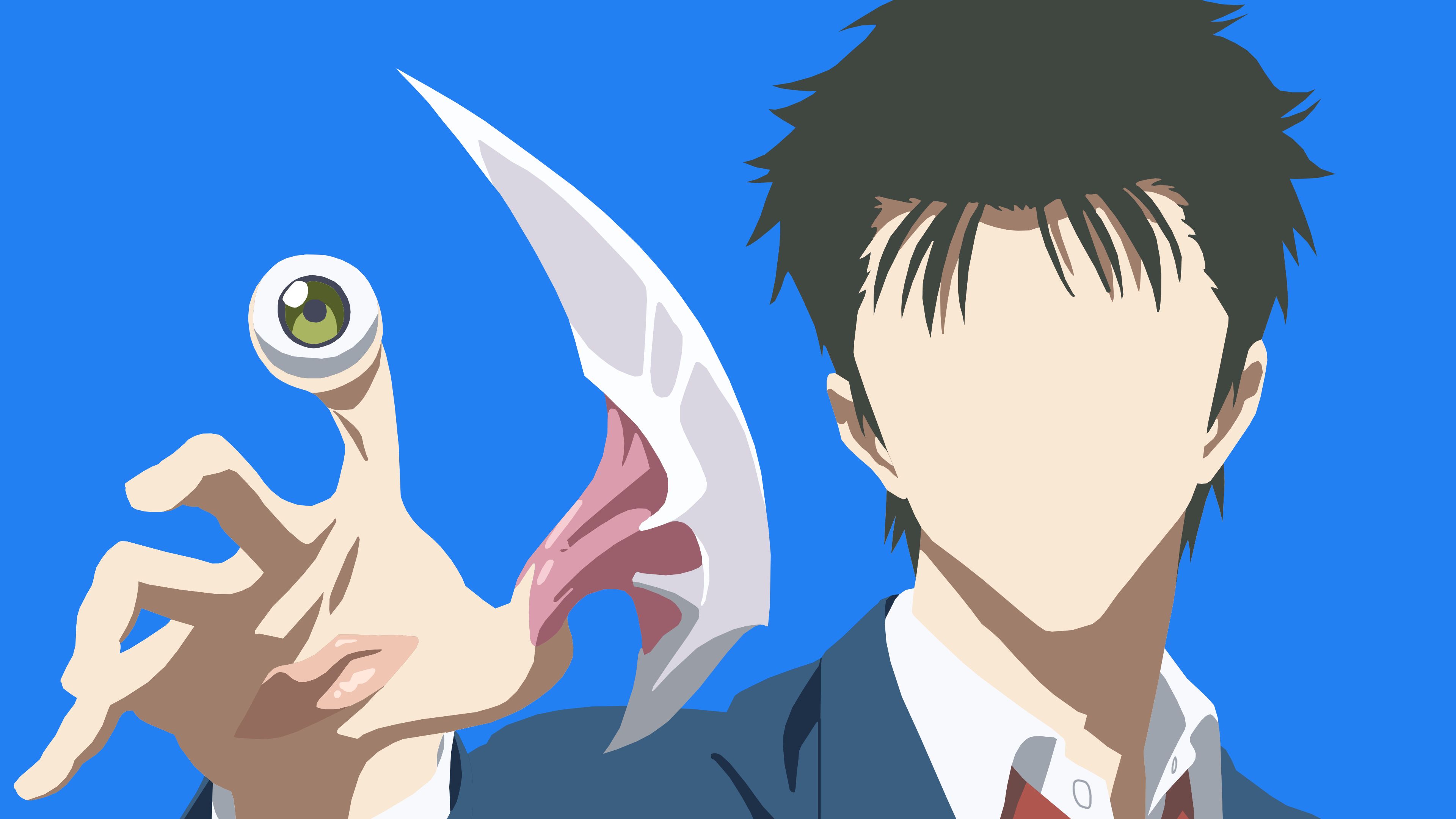Laden Sie das Minimalistisch, Animes, Parasyte Die Maxime, Shinichi Izumi-Bild kostenlos auf Ihren PC-Desktop herunter