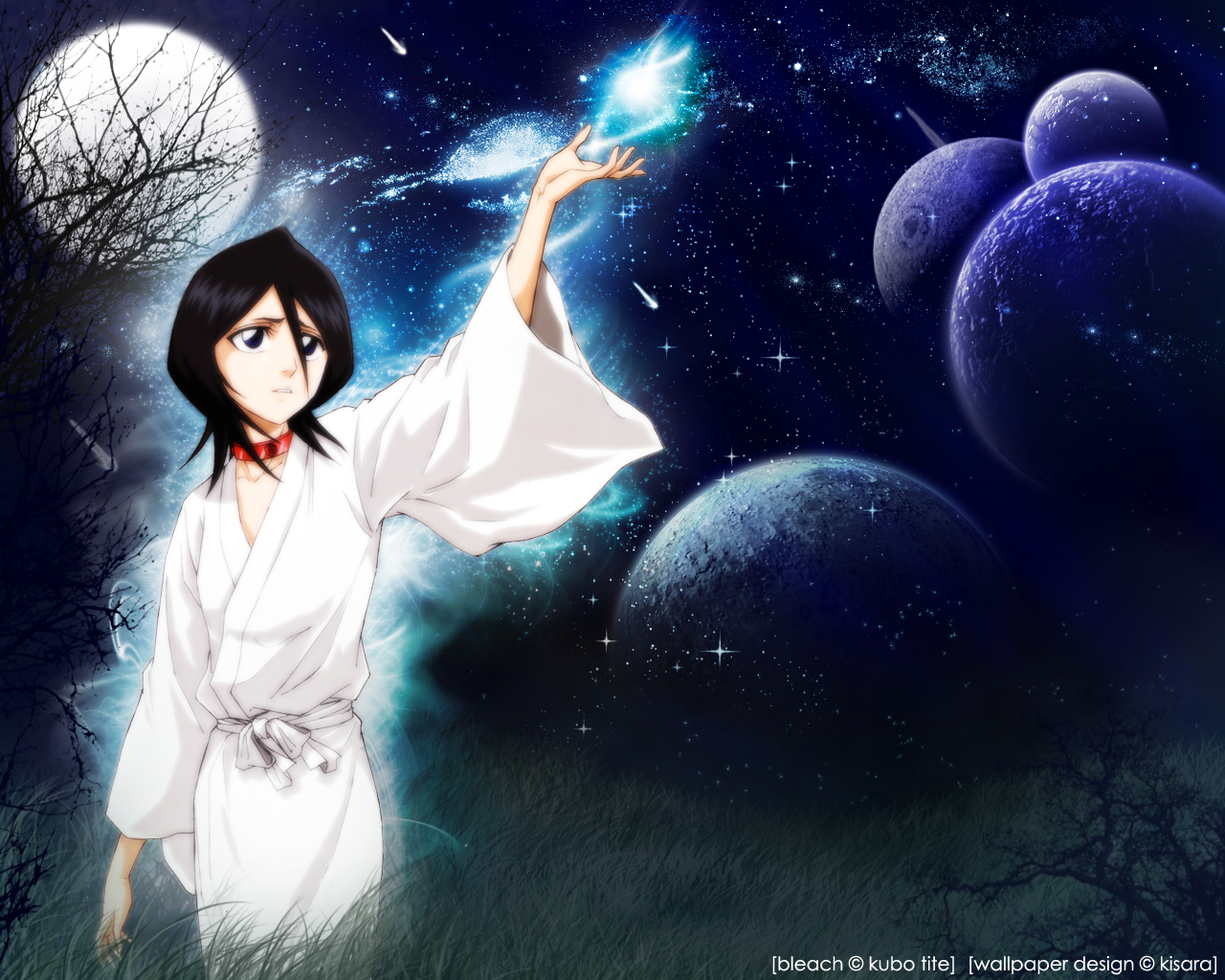 Handy-Wallpaper Bleach, Rukia Kuchiki, Animes kostenlos herunterladen.