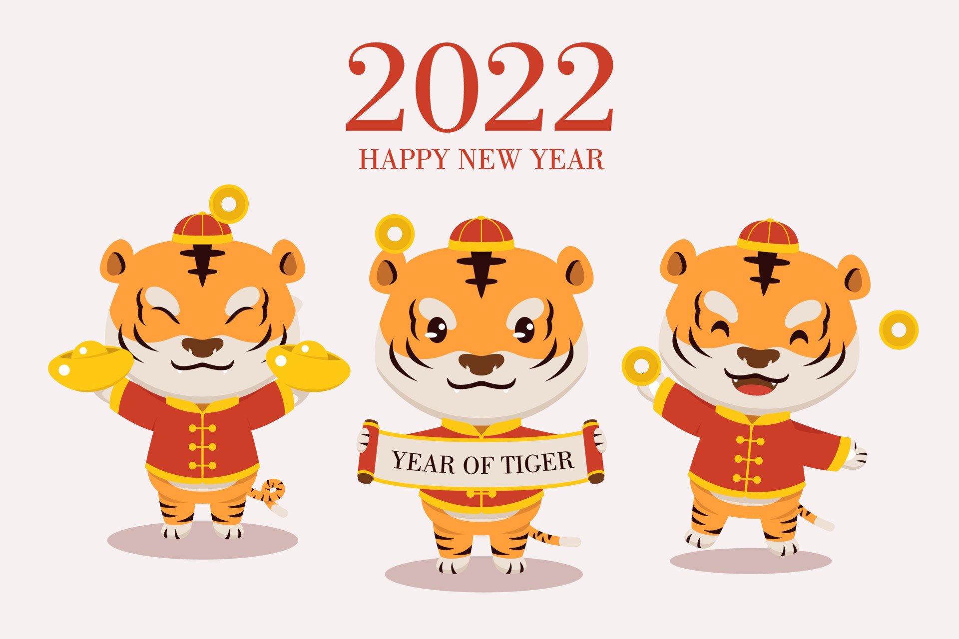 1058090 скачать обои праздничные, китайский новый год, с новым годом, год тигра - заставки и картинки бесплатно