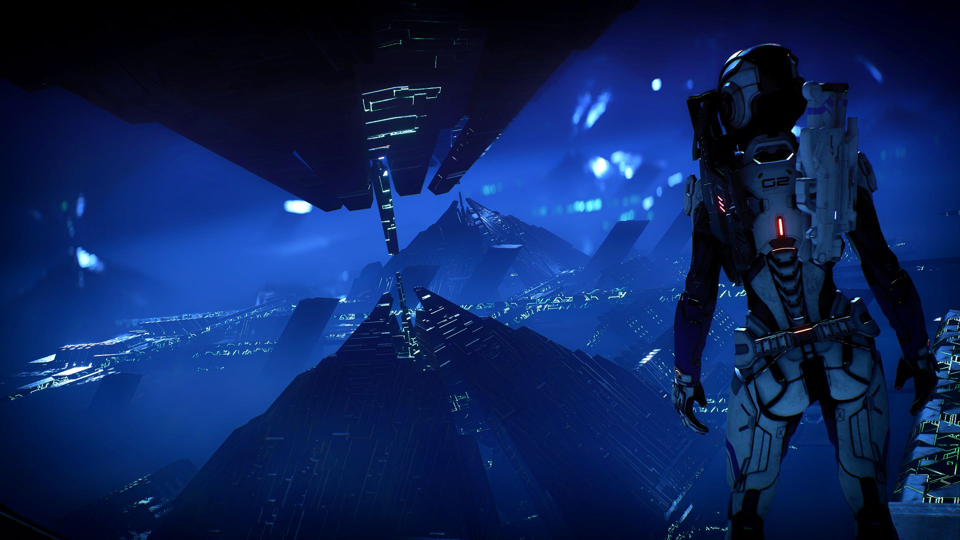 Descarga gratis la imagen Mass Effect, Edificio, Traje Espacial, Videojuego, Mass Effect: Andromeda en el escritorio de tu PC