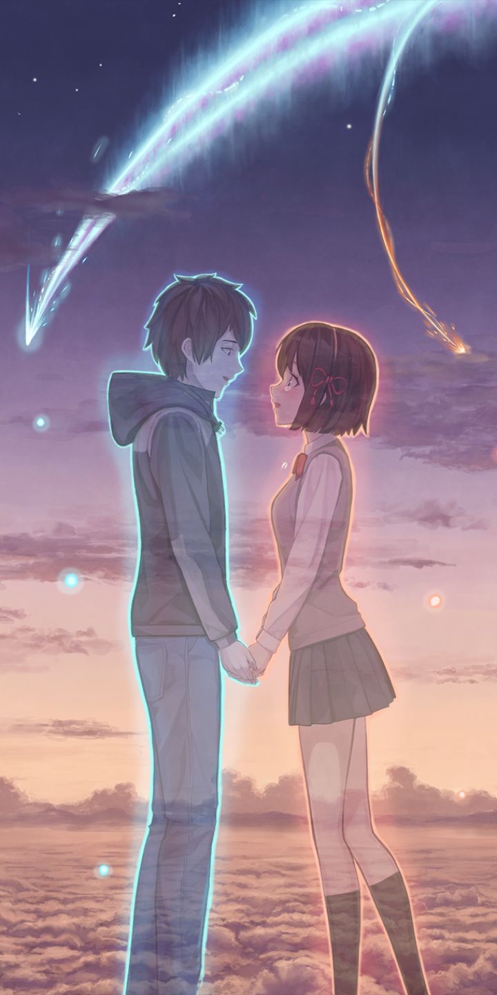 Téléchargez des papiers peints mobile Animé, Your Name, Kimi No Na Wa, Mitsuha Miyamizu, Taki Tachibana gratuitement.