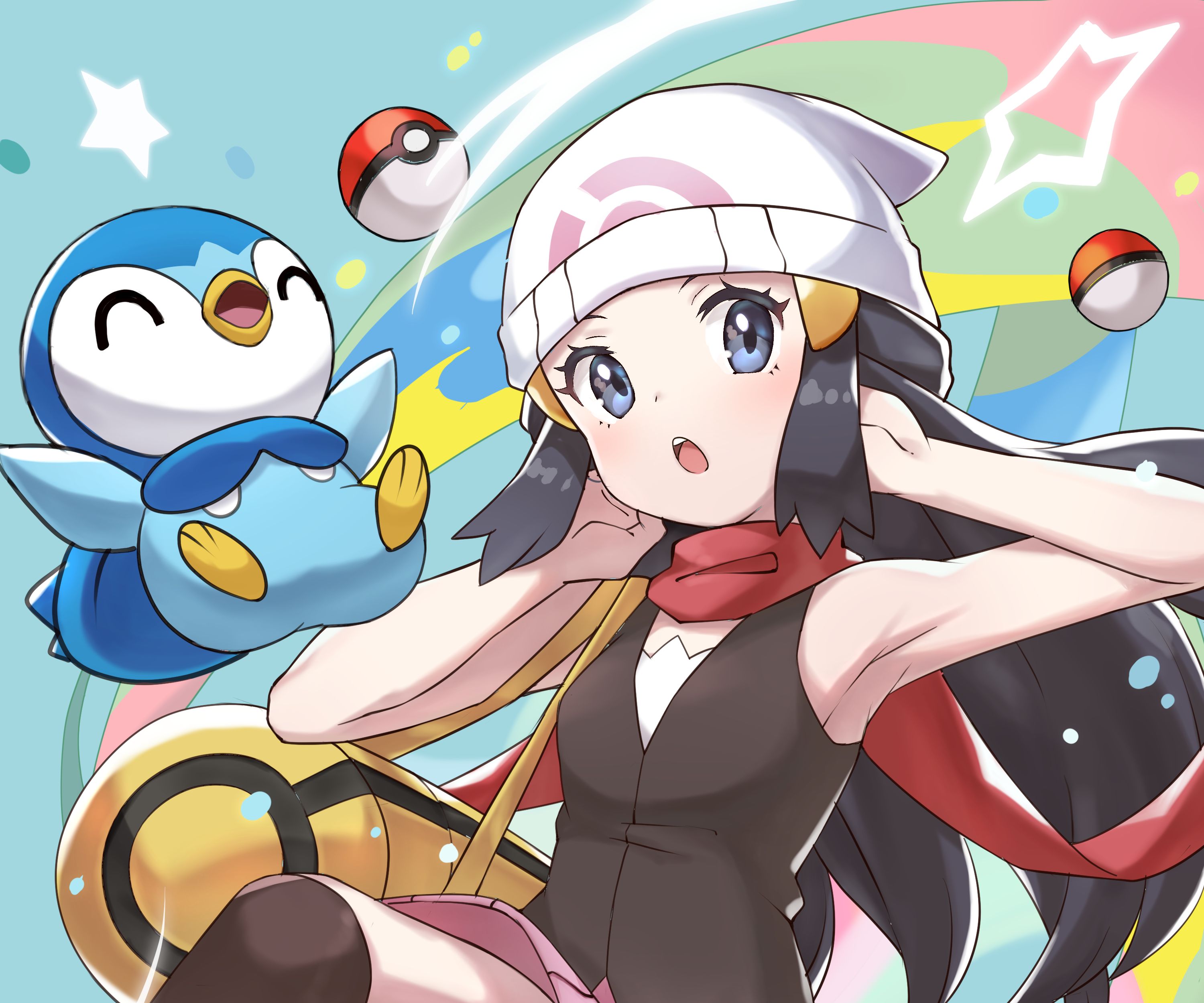 Free download wallpaper Anime, Pokémon, Piplup (Pokémon), Dawn (Pokémon) on your PC desktop