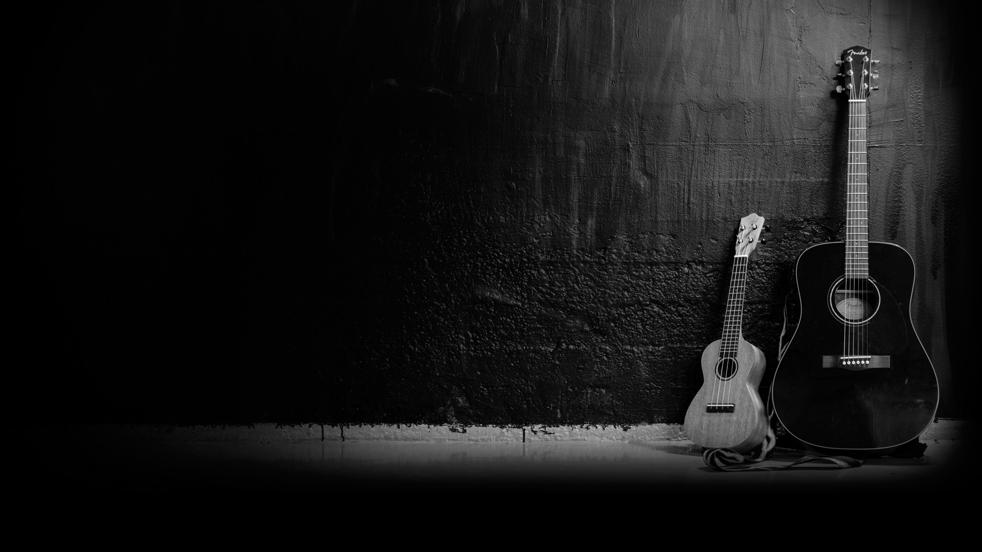 Download mobile wallpaper Music, Guitar, Black & White for free.
