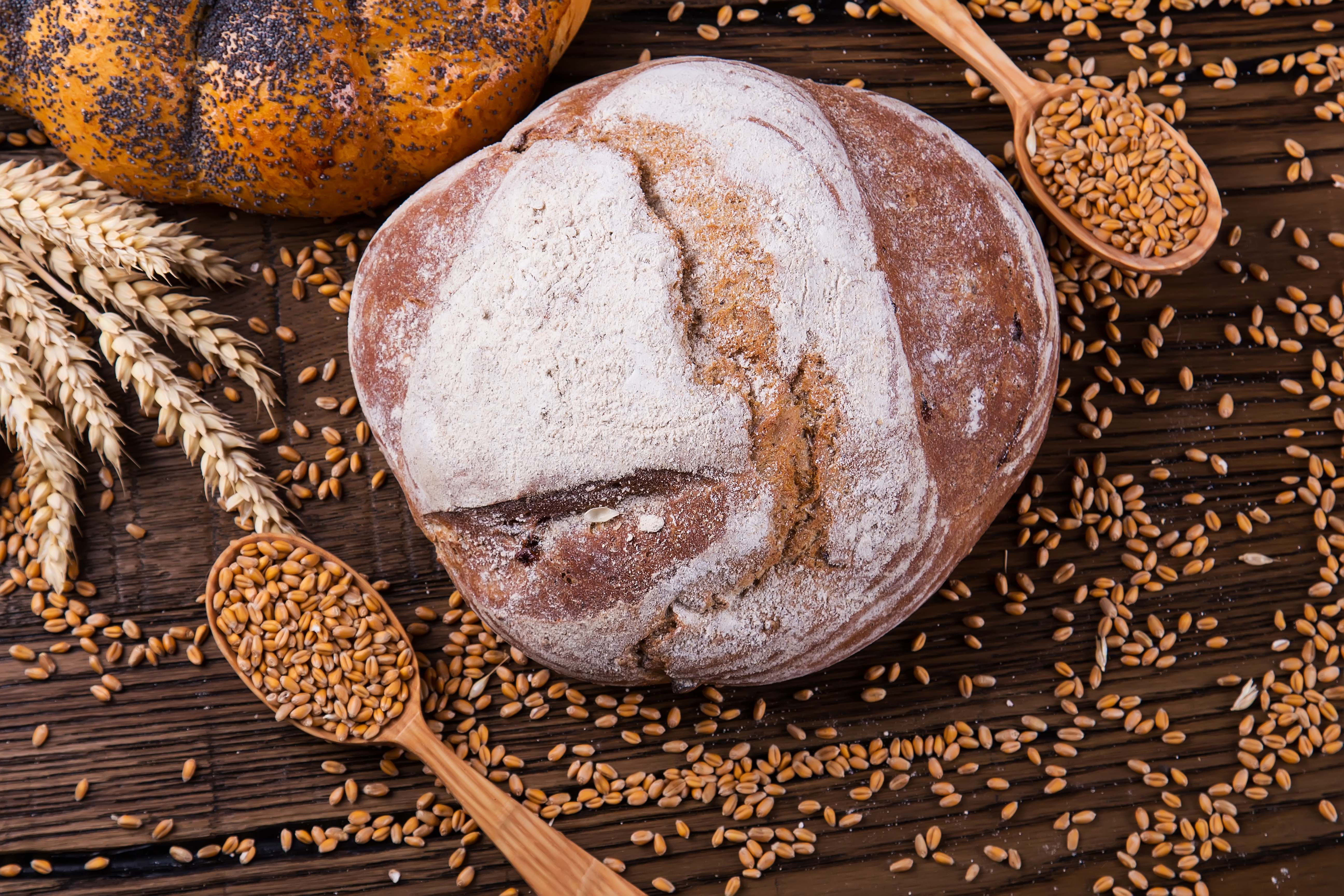 Free download wallpaper Food, Wheat, Baking, Bread, Spoon on your PC desktop