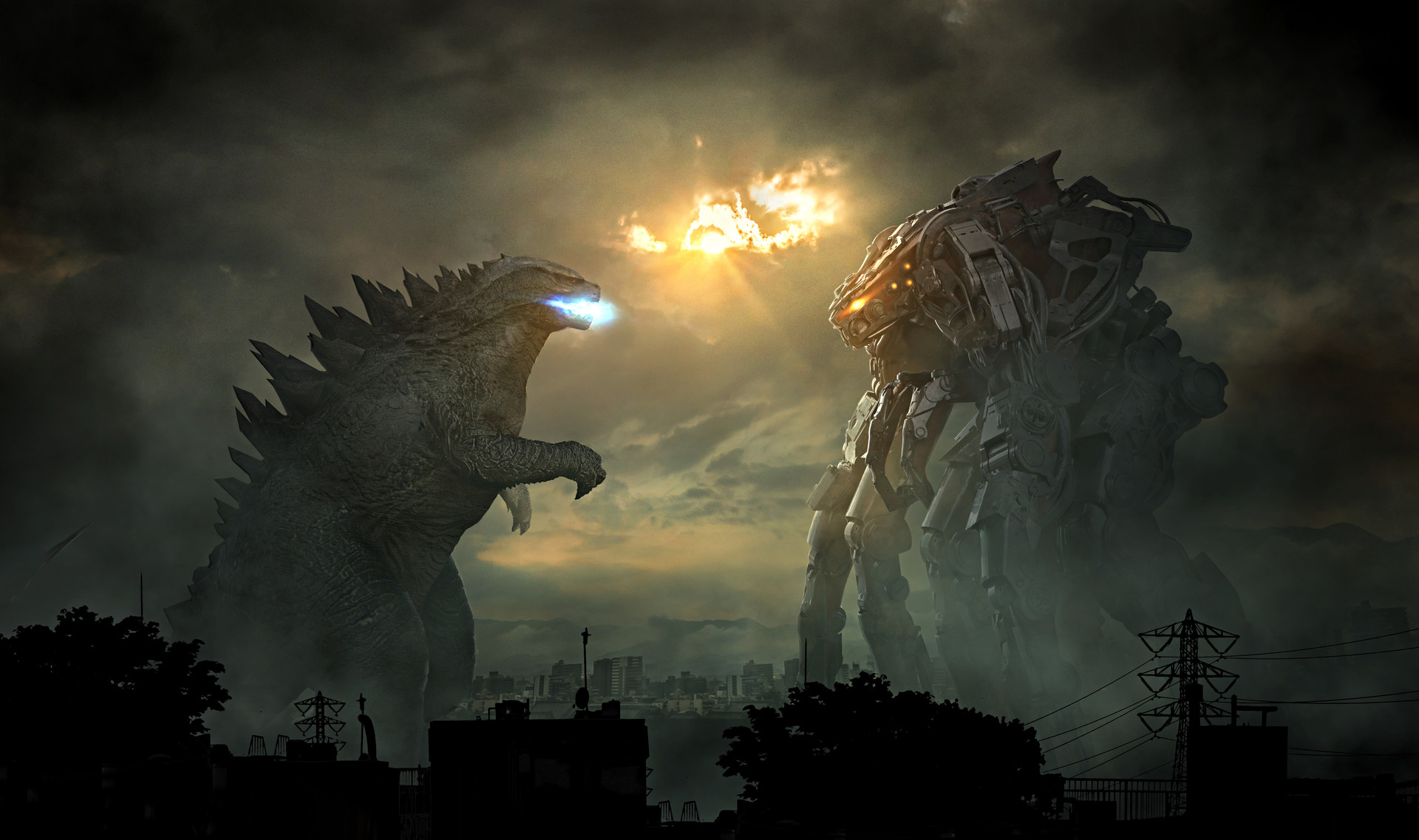 Download mobile wallpaper Fantasy, Godzilla for free.