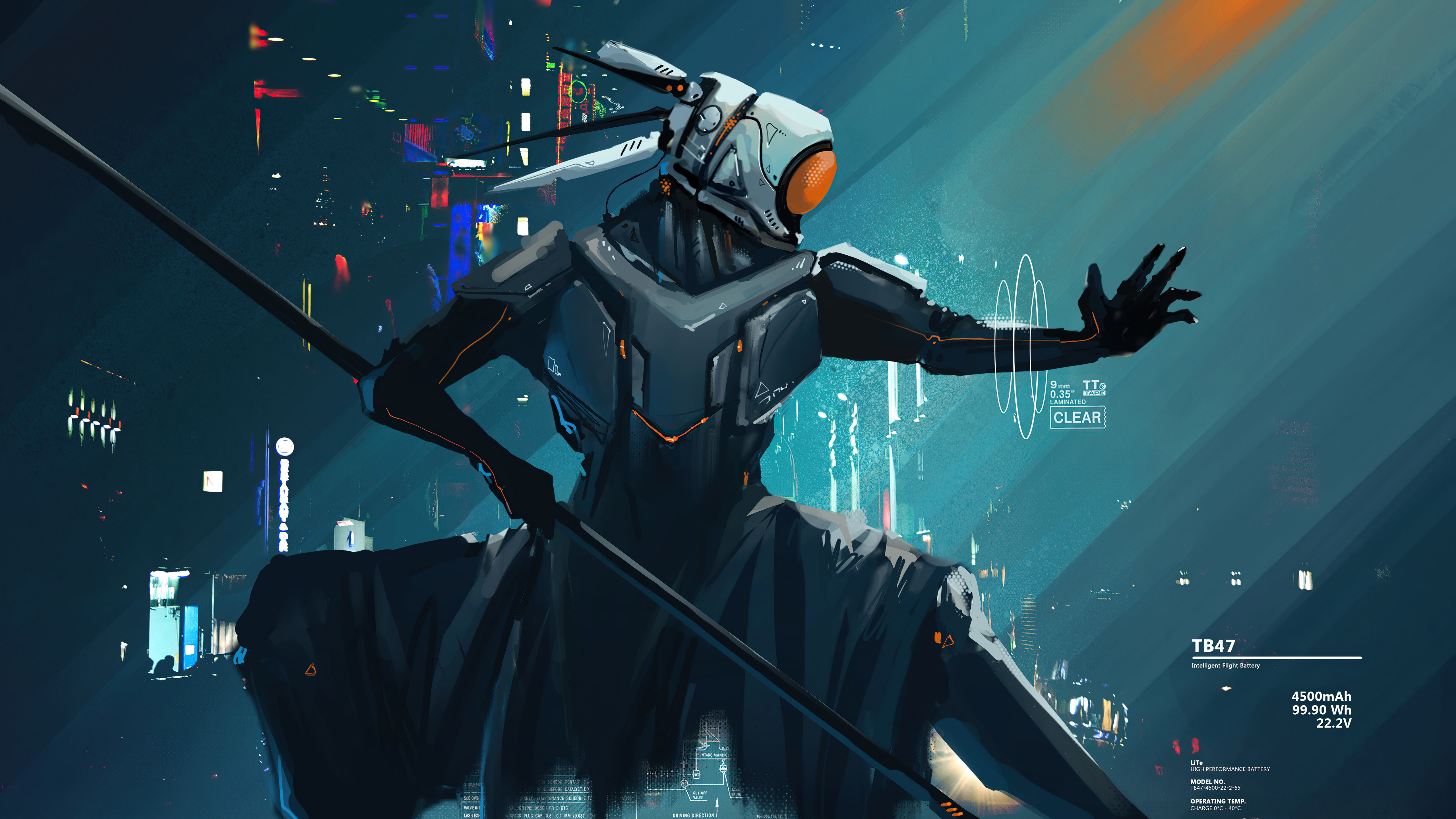 Free download wallpaper Cyberpunk, Robot, Warrior, Sci Fi on your PC desktop