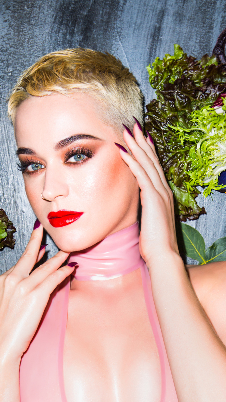 Download mobile wallpaper Music, Katy Perry, Singer, Blonde, Vegetable, Blue Eyes, American, Short Hair, Lipstick for free.
