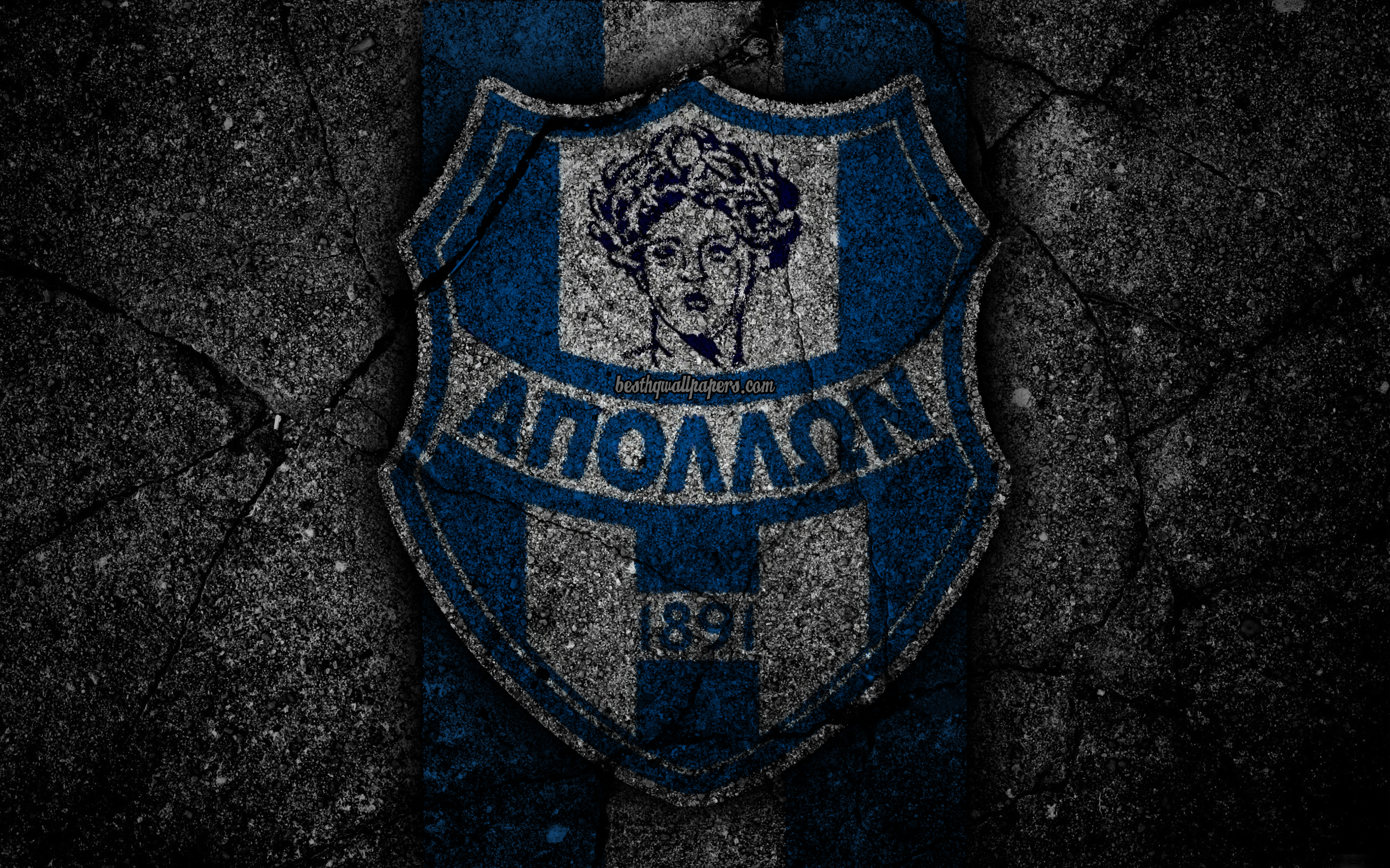 Laden Sie das Sport, Fußball, Logo, Emblem, Apollon Smyrni Fc-Bild kostenlos auf Ihren PC-Desktop herunter