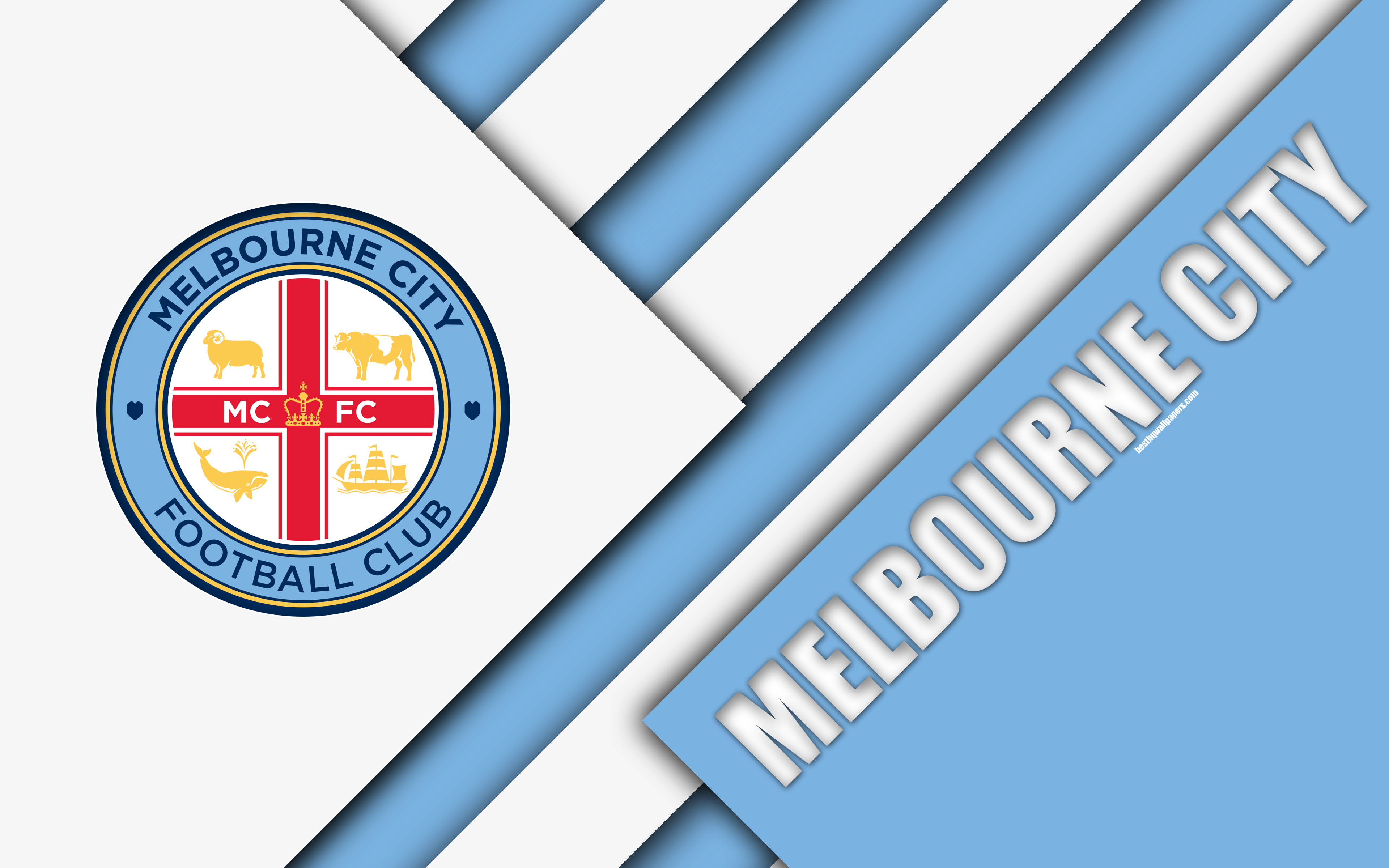 Téléchargez des papiers peints mobile Logo, Des Sports, Emblème, Football, Ville De Melbourne Fc gratuitement.