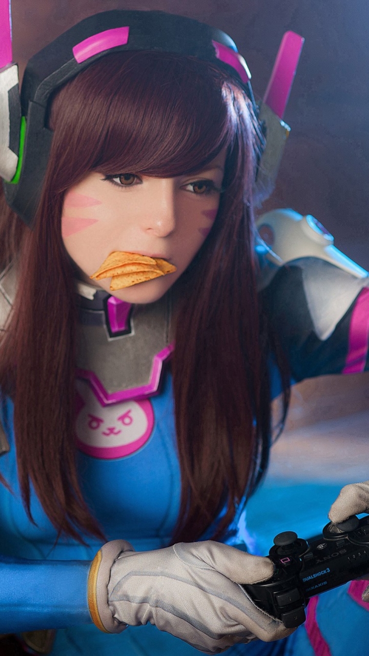 Download mobile wallpaper Women, Cosplay, D Va (Overwatch) for free.