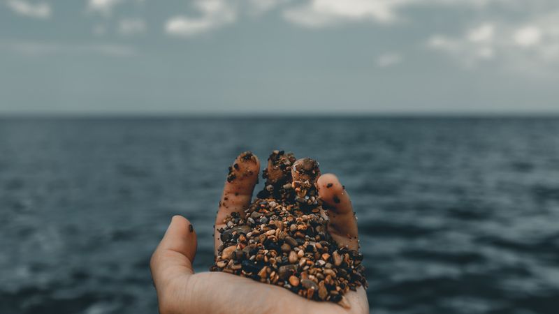 Hd Desktop Wallpaper: Water, Sea, Horizon, Hand, Miscellanea 