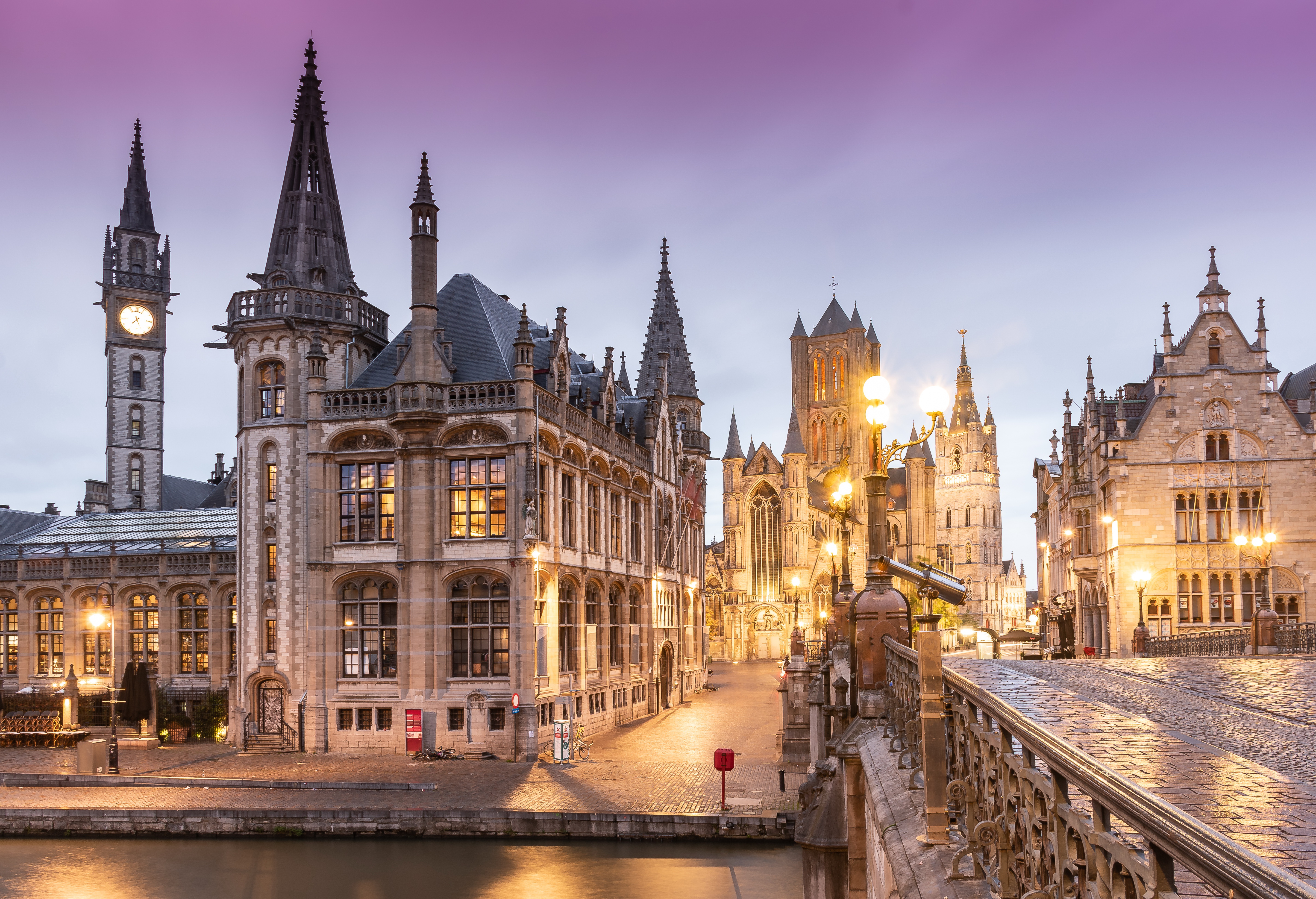 Free download wallpaper Architecture, City, Belgium, Ghent, Man Made, Towns on your PC desktop