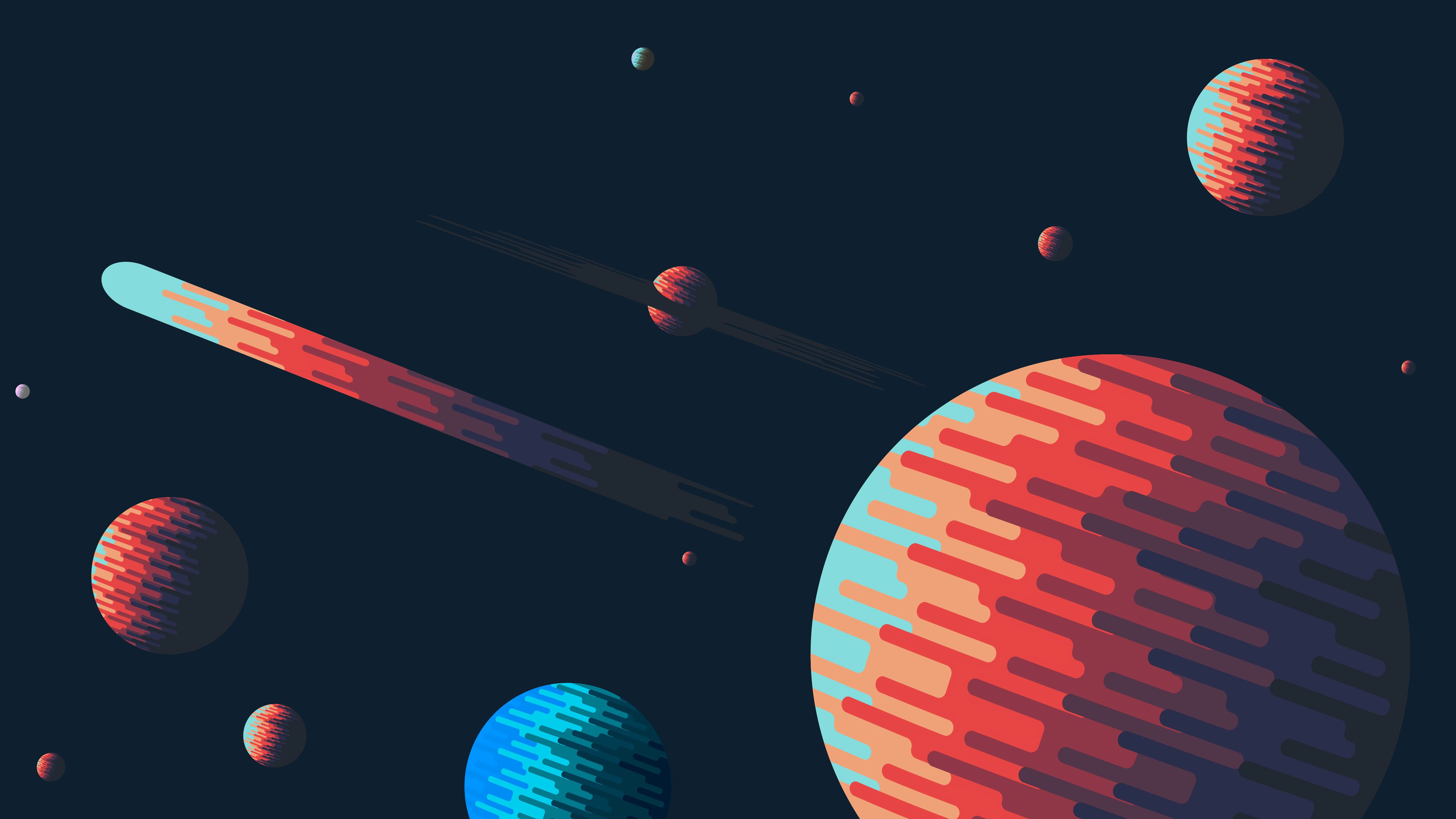 Free download wallpaper Space, Planet, Artistic, Cosmos, Comet, Minimalist on your PC desktop