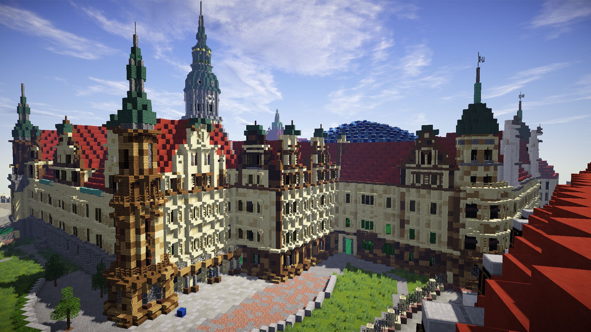 Laden Sie das Minecraft, Deutschland, Palast, Museum, Dresden, Computerspiele, Schloss-Bild kostenlos auf Ihren PC-Desktop herunter
