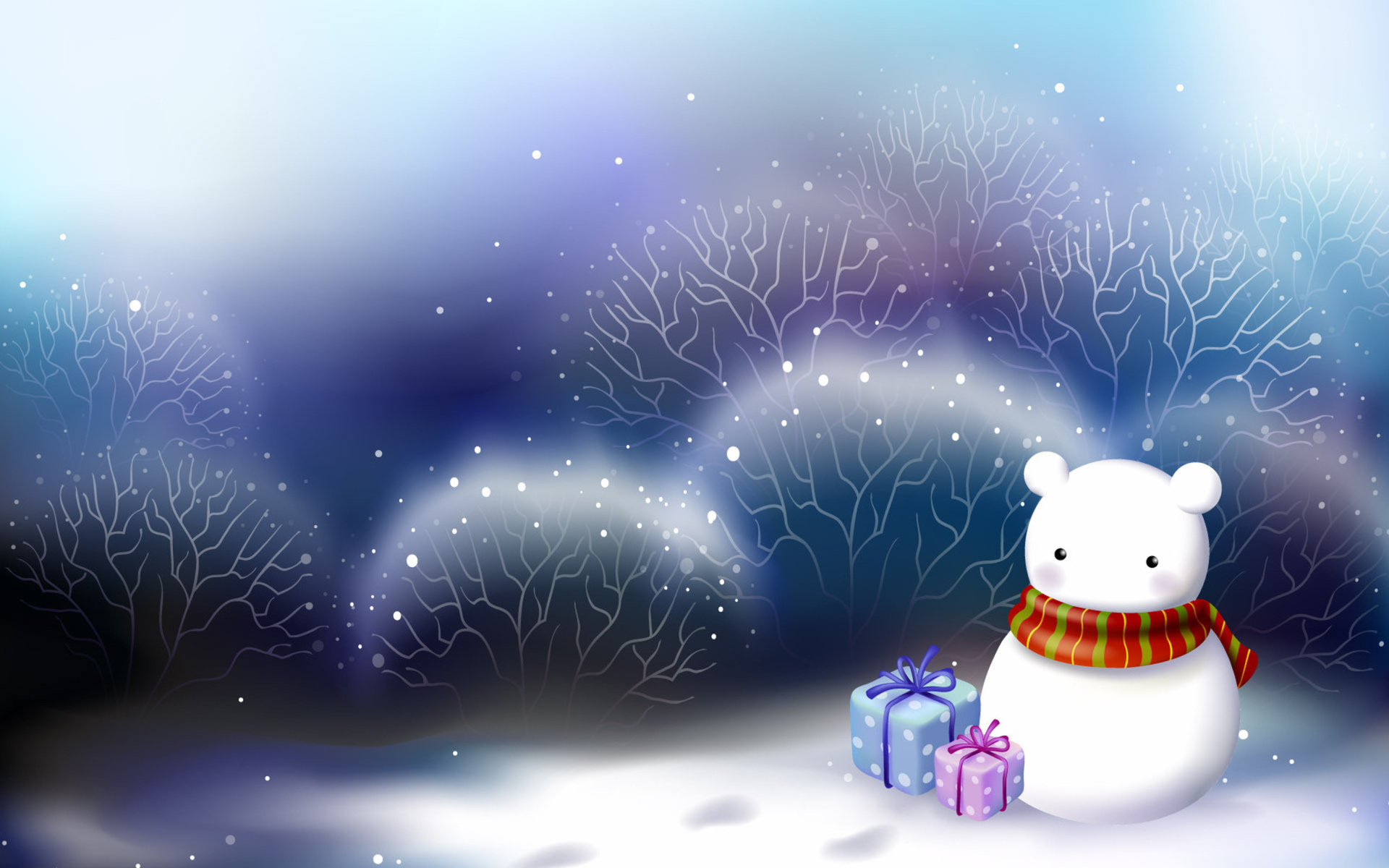 Téléchargez des papiers peints mobile Noël, Vacances, Cadeau, Bonhomme De Neige gratuitement.