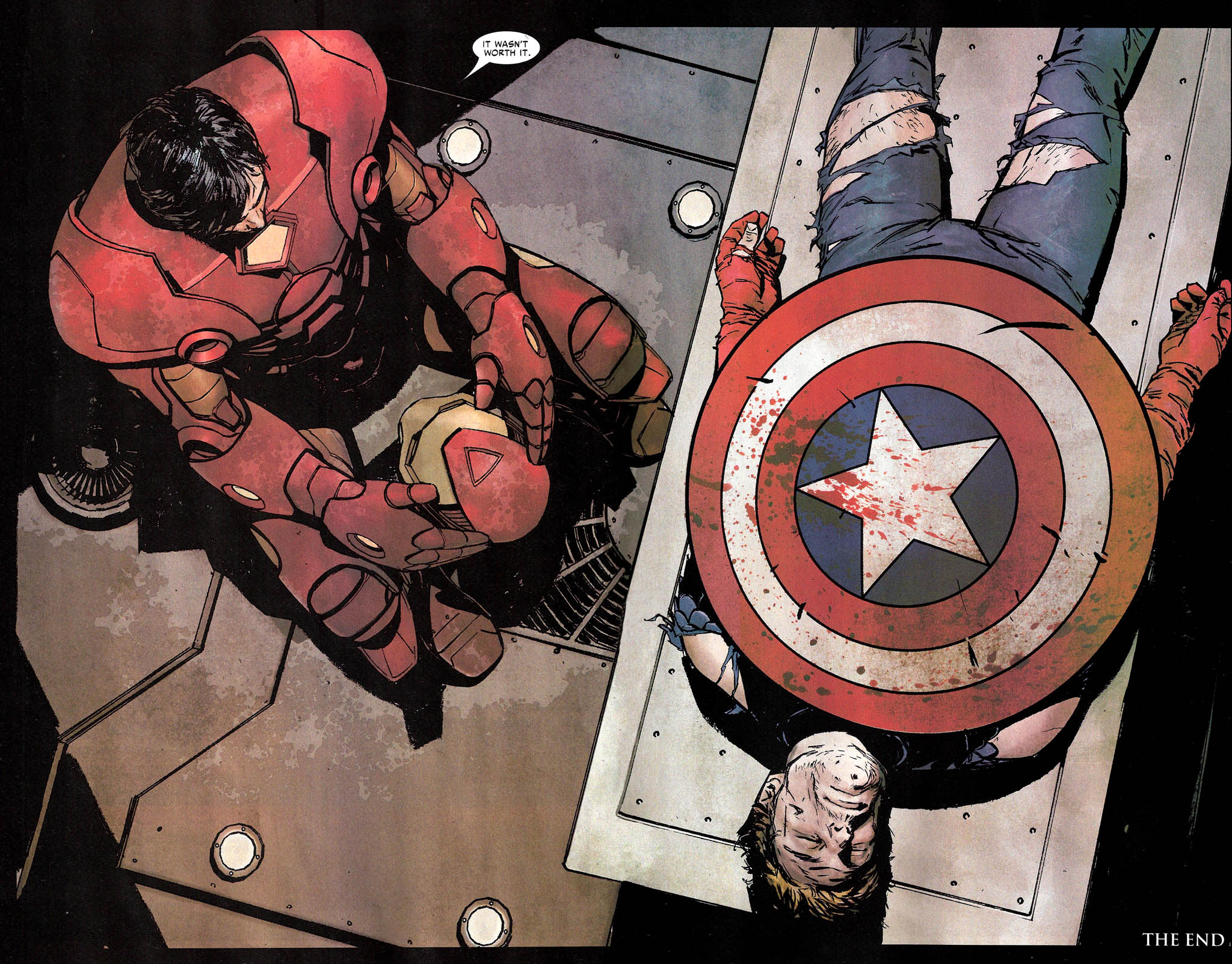 Скачать обои бесплатно Комиксы, Железный Человек, Капитан Америка, Мстители картинка на рабочий стол ПК