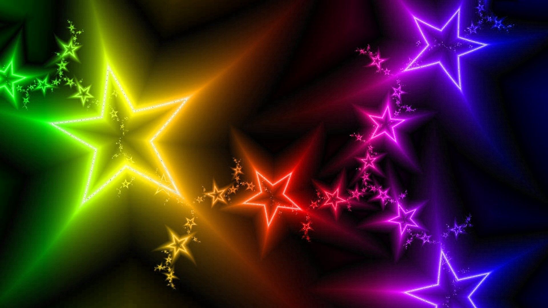 Download mobile wallpaper Stars, Motley, Shine, Light, Abstract, Multicolored for free.