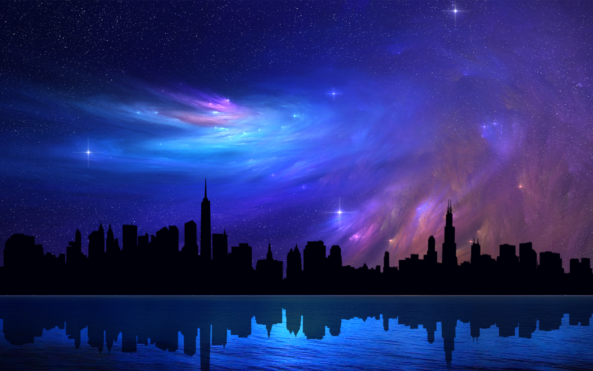 Laden Sie das Science Fiction, Himmel, Großstadt-Bild kostenlos auf Ihren PC-Desktop herunter