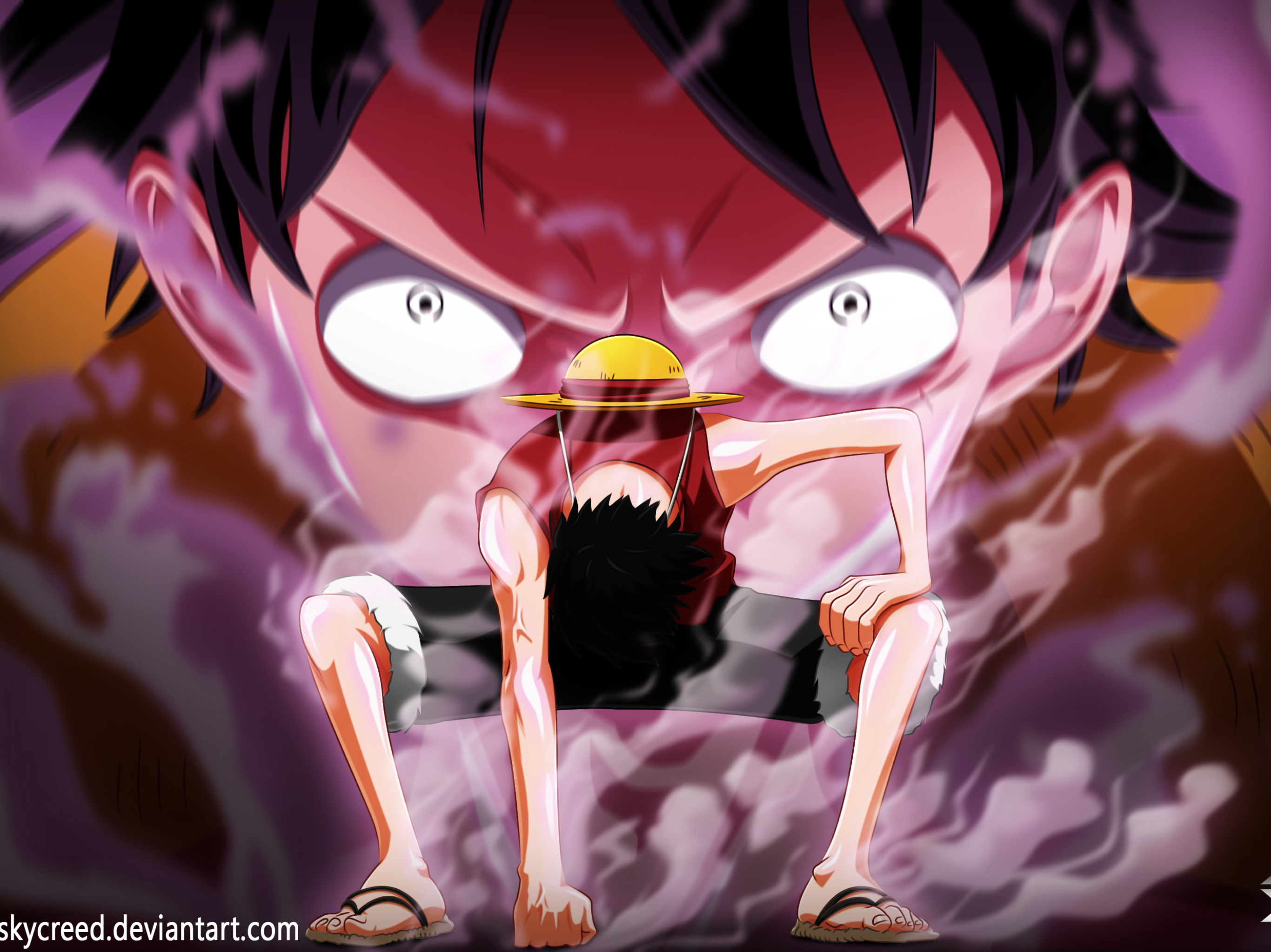 Handy-Wallpaper Animes, One Piece, Affe D Luffy kostenlos herunterladen.