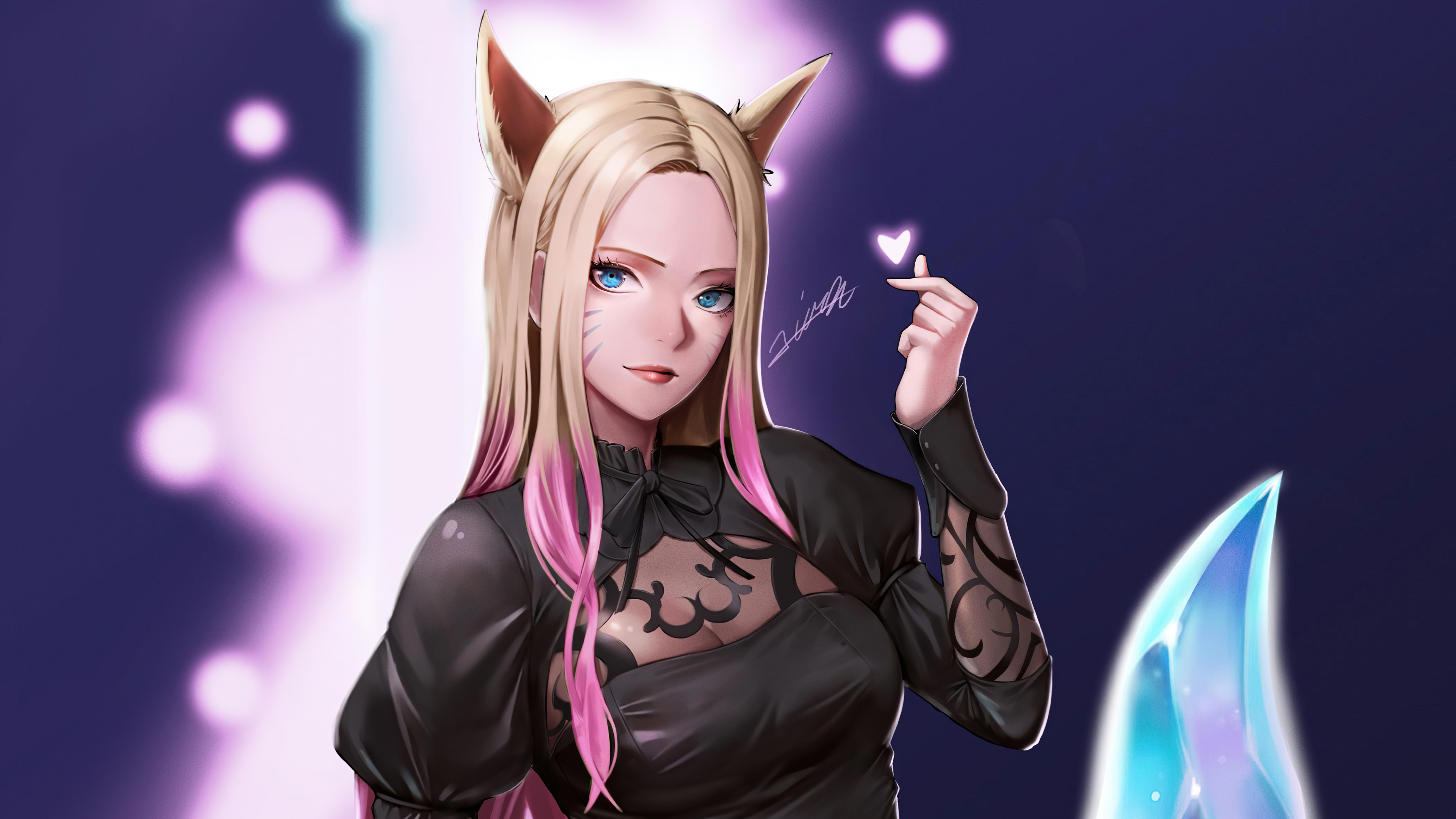 Handy-Wallpaper League Of Legends, Blondinen, Computerspiele, Aqua Augen, Tierische Ohren, Ahri (Liga Der Legenden) kostenlos herunterladen.