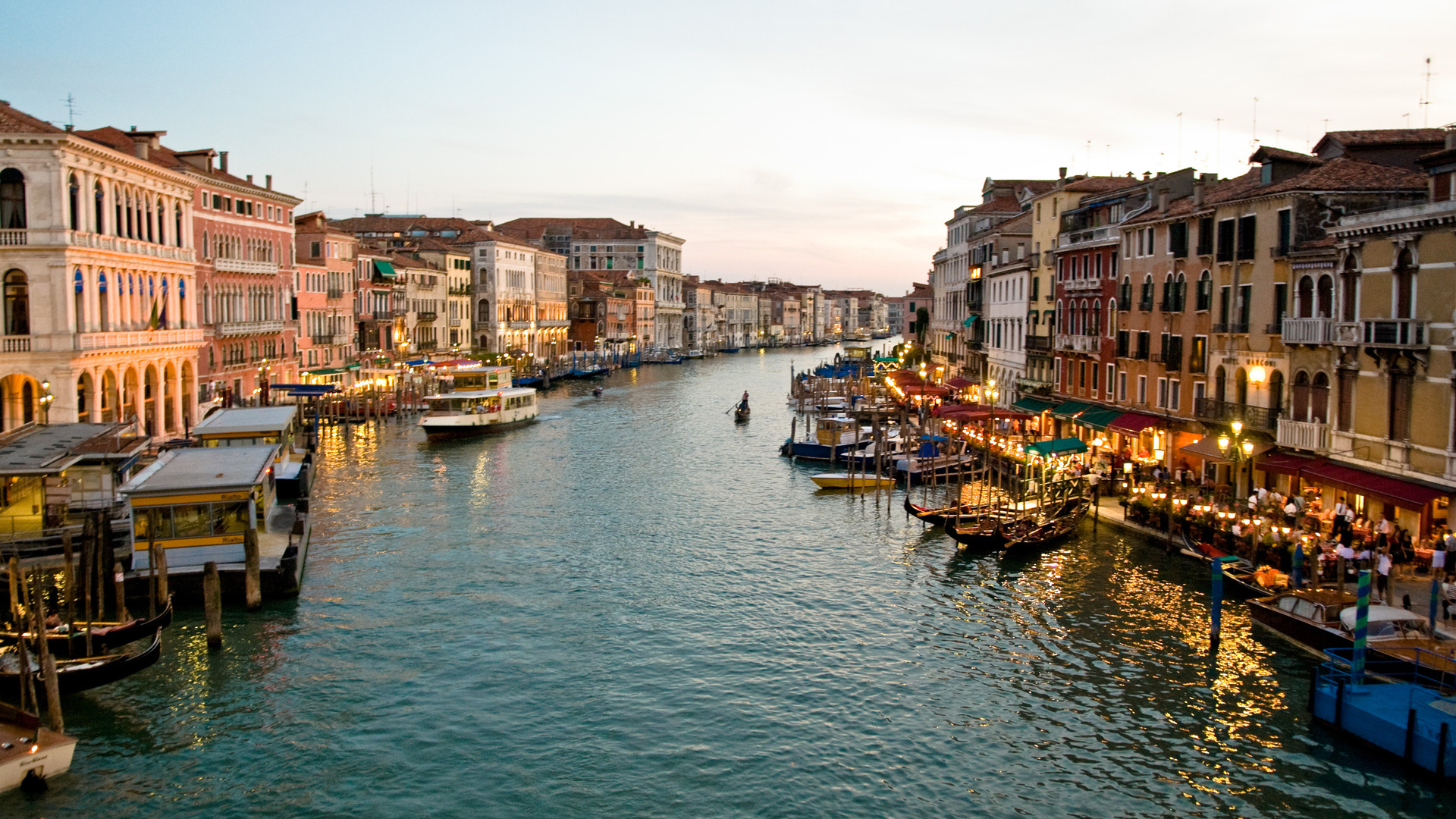 Скачать обои бесплатно Река, Города, Пейзаж, Венеция картинка на рабочий стол ПК