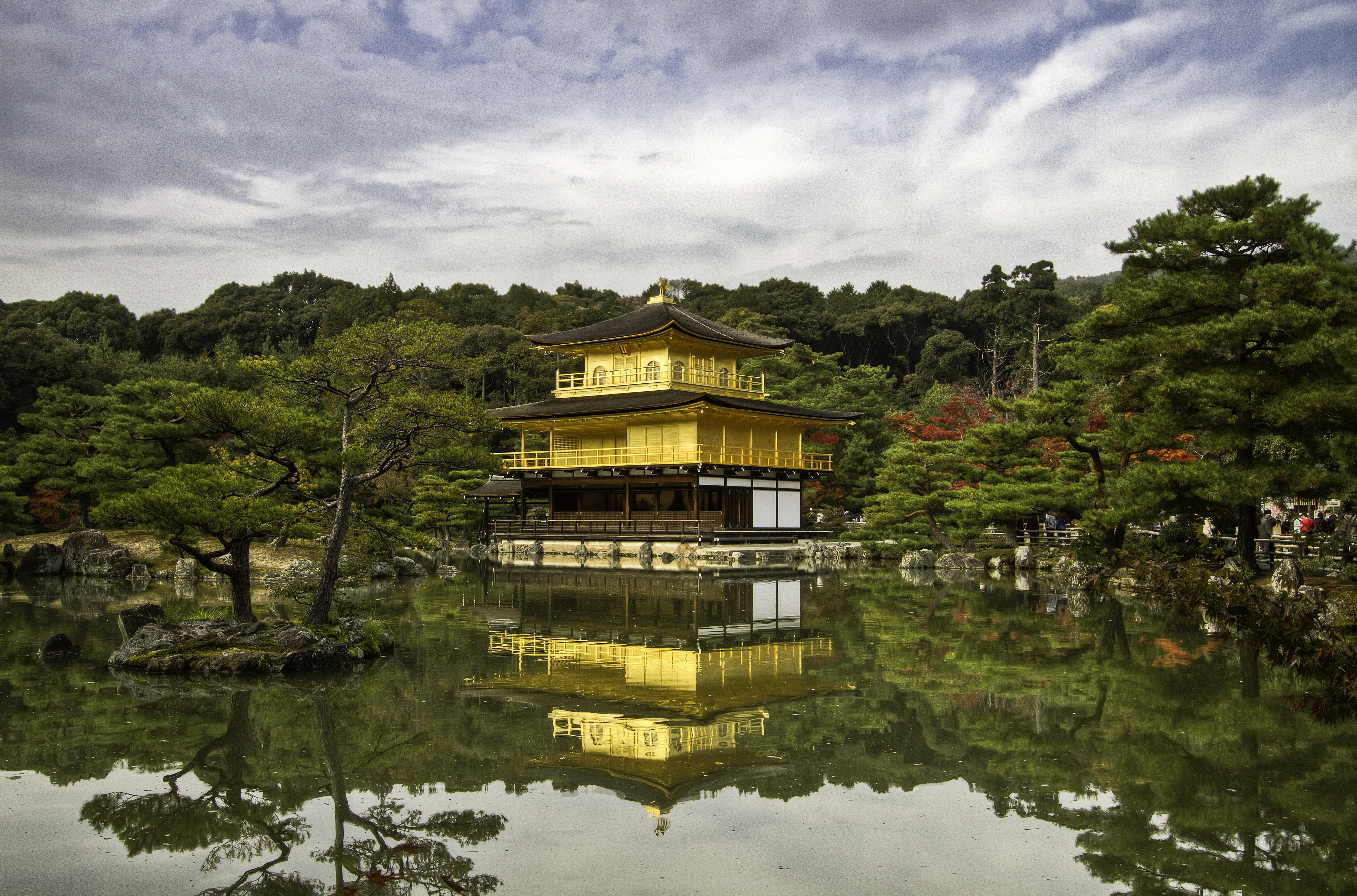 1523203 Hintergrundbild herunterladen religiös, kinkaku ji, japan, kyōto, der tempel des goldenen pavillons, tempel - Bildschirmschoner und Bilder kostenlos